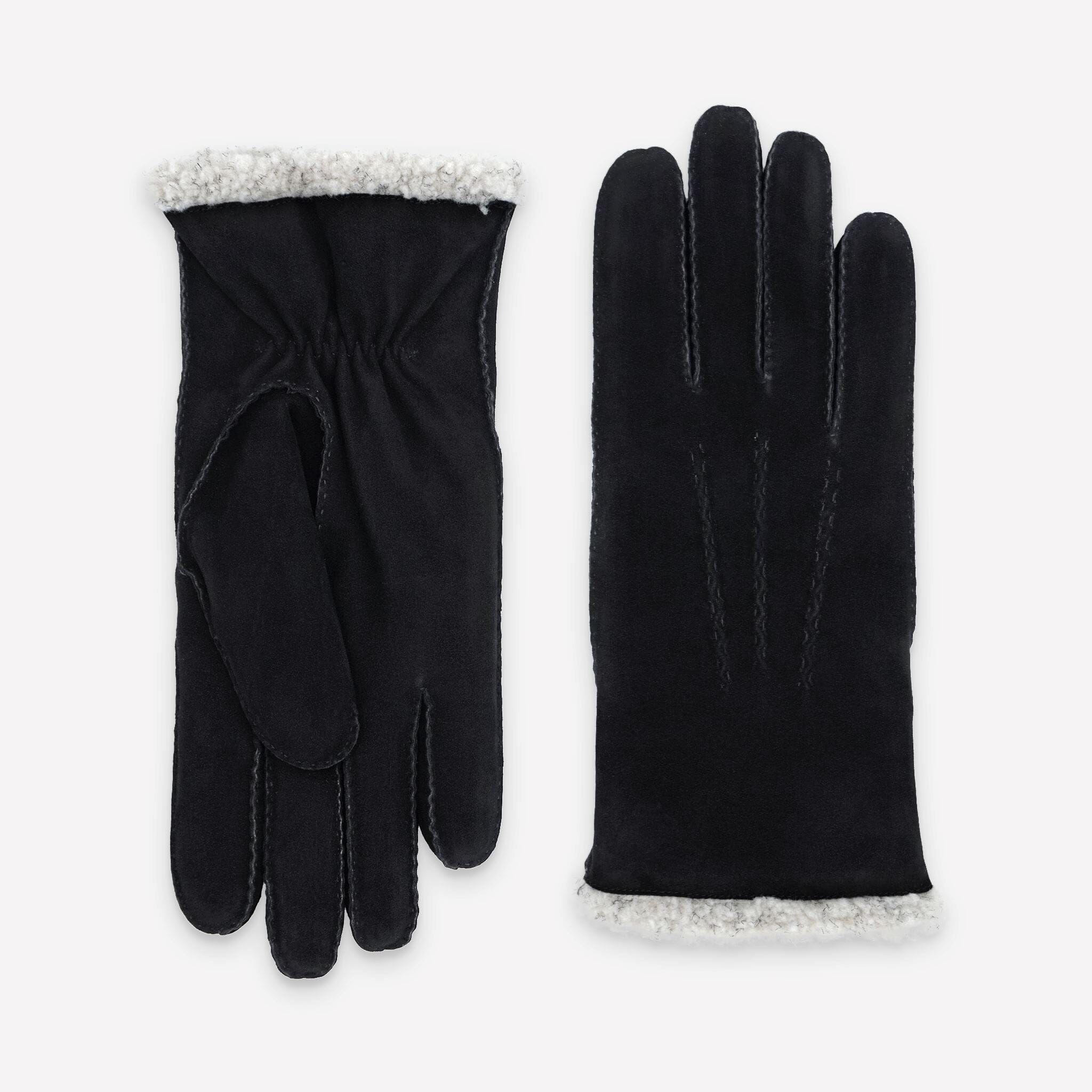 Gants cuir agneau suédé-100% polyester-72093BE Gants cuir sport homme Glove Story Noir S