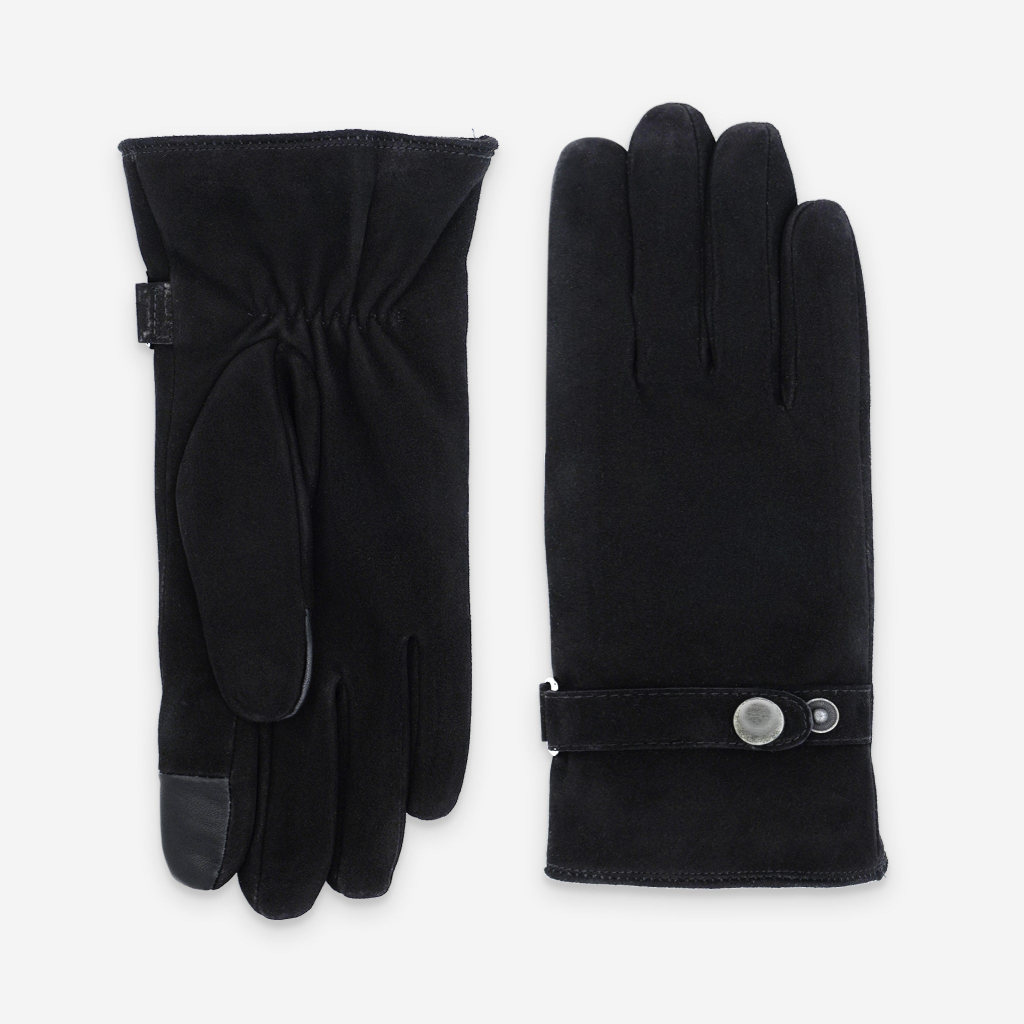 Gants cuir agneau suédé-100% polyester (boa)-Tactile-72035BA Gants cuir sport homme Glove Story Noir S