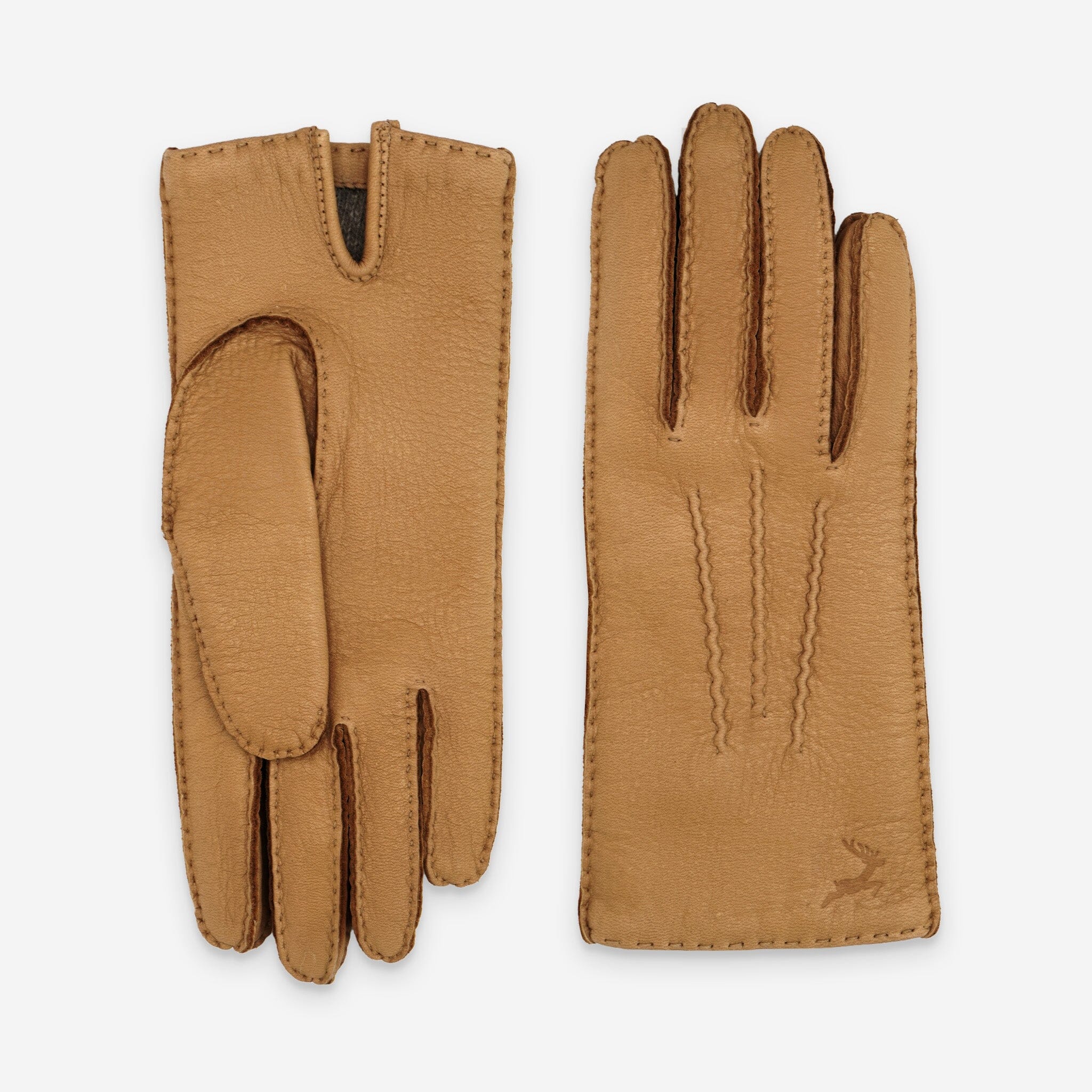 Gants cuir cerf-100% cachemire-21546CA Gants cuir femme prestige Glove Story Sable 6.5