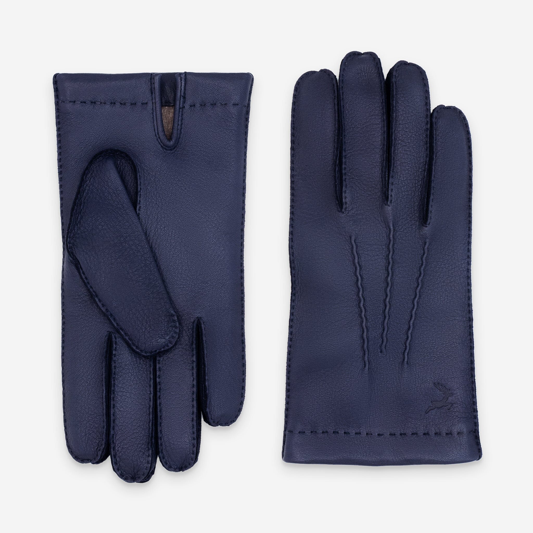 Gants cuir cerf-100% cachemire-22086CA Gants cuir homme prestige Glove Story Deep Blue 7.5