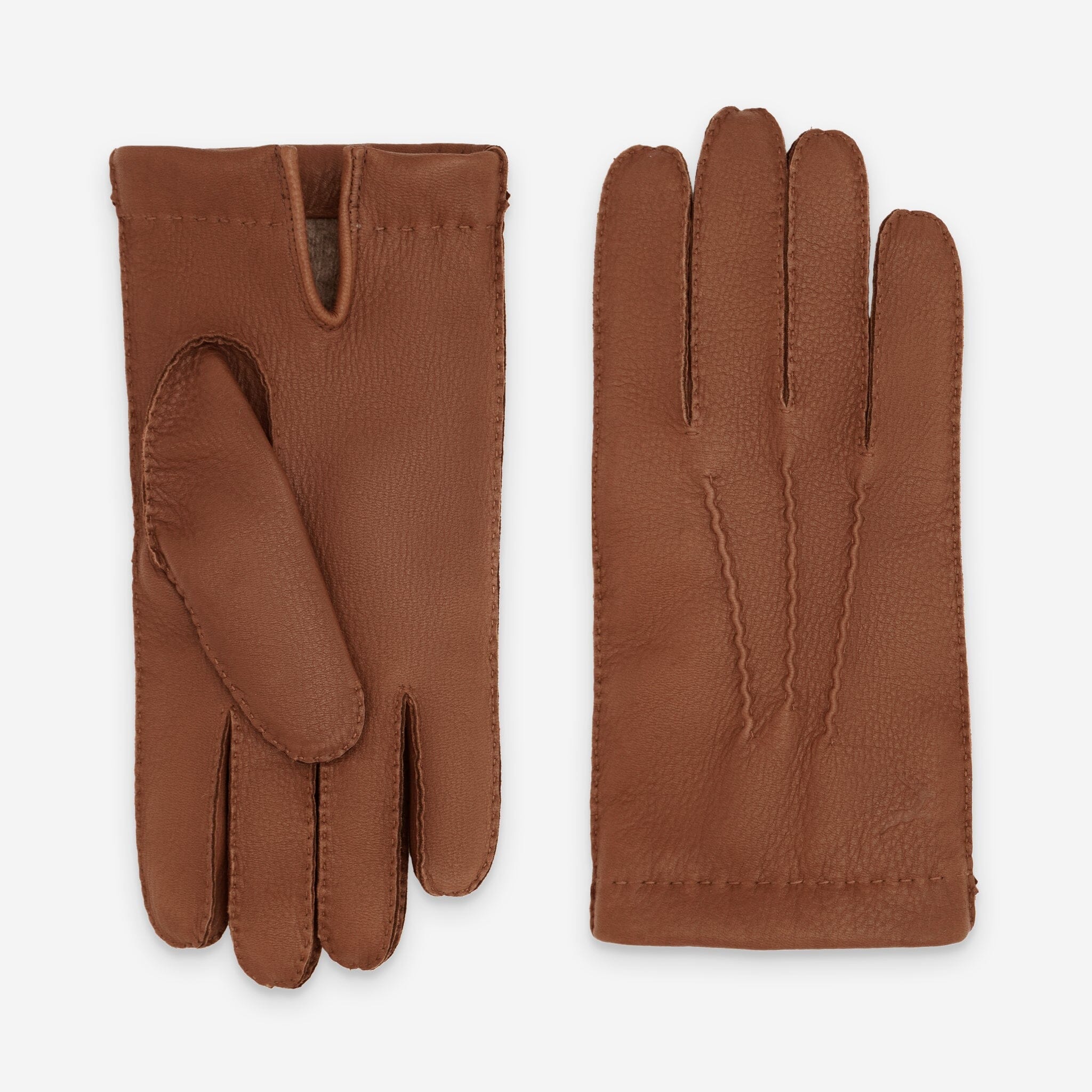 Gants cuir cerf-100% cachemire-22086CA Gants cuir homme prestige Glove Story Tan 7.5