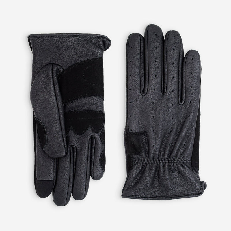 Gants cuir chèvre Moto Homme-Doublure extra soft-Homologués CLASSE 1 Gloves & Mittens Glove Story Noir S 