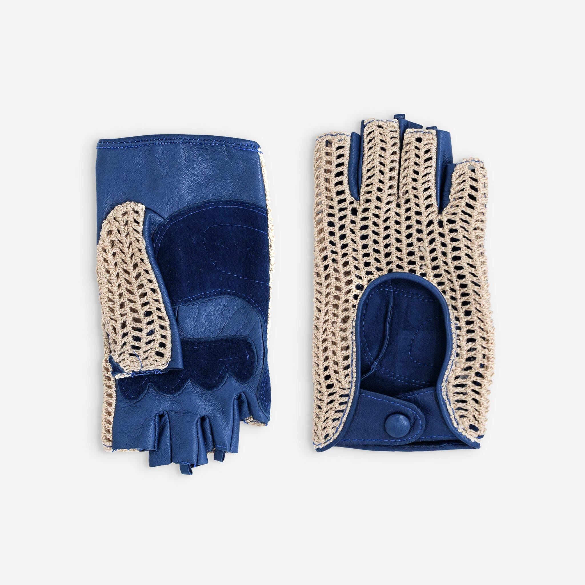 Gants cuir vélo/e-trottinette femme-60011L Gants Glove Story BLUE PEONY S