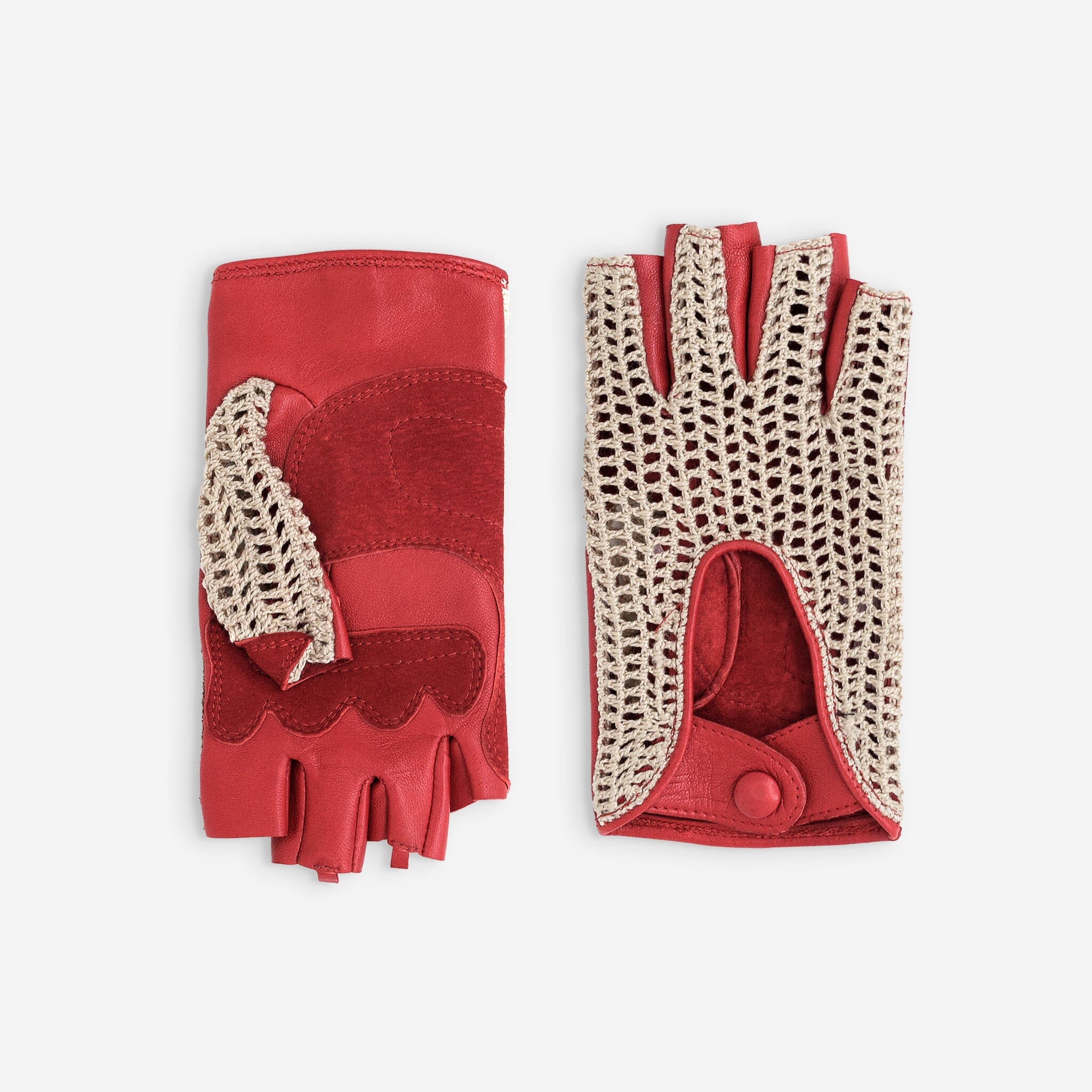 Gants cuir vélo/e-trottinette femme-60011L Gants Glove Story FLAME SCARLET S