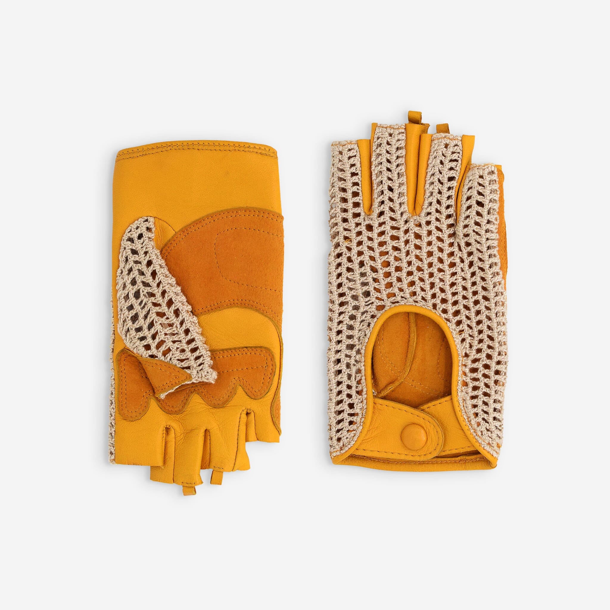 Gants cuir vélo/e-trottinette femme-60011L Gants Glove Story GOLDEN YELLOW S