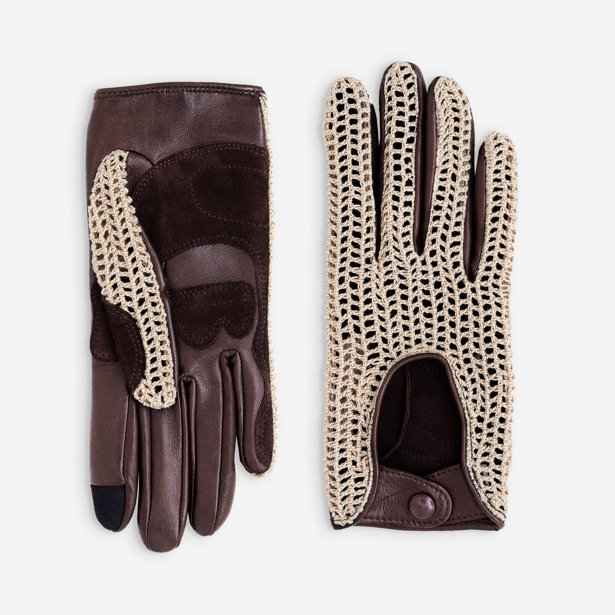 Gants cuir vélo/e-trottinette femme-Tactile-60012L Glove Story TAN S