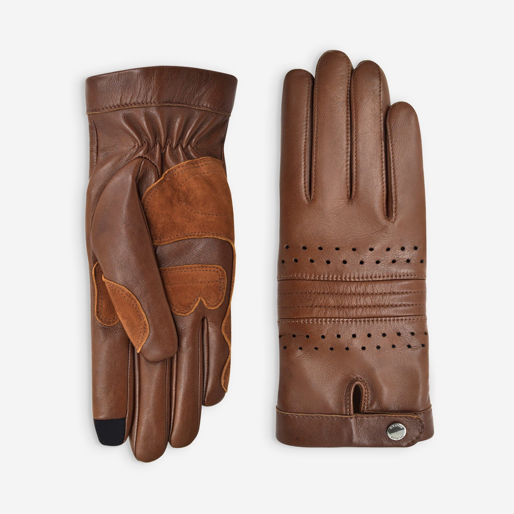 Gants cuir vélo/e-trottinette femme-Tactile-60015L Glove Story CORK S