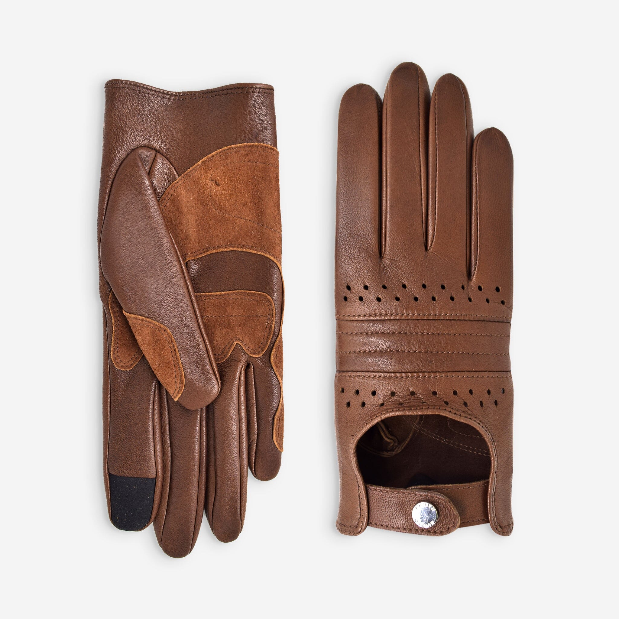 Gants cuir vélo/e-trottinette femme-Tactile-60016L Glove Story CORK S