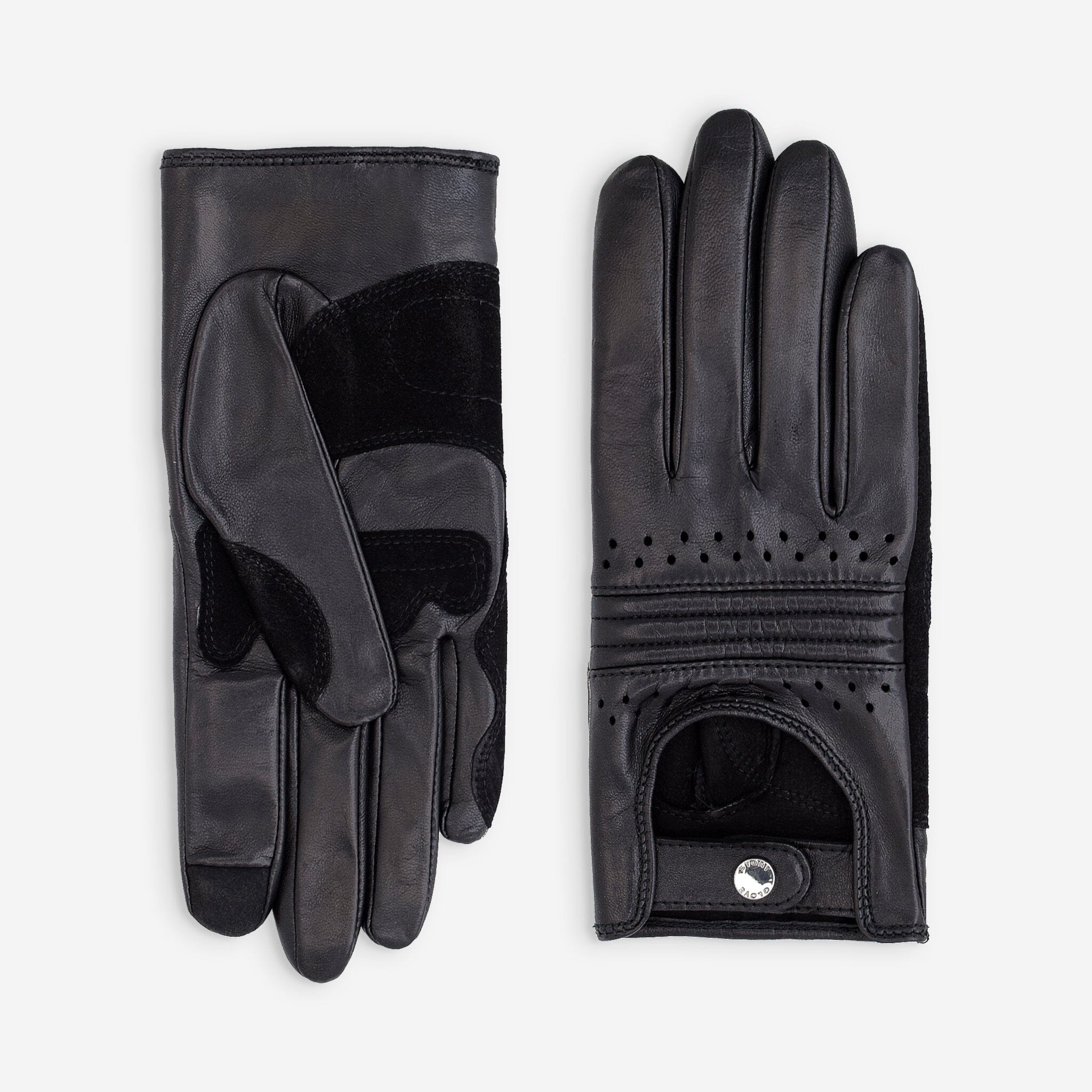 Gants cuir vélo/e-trottinette femme-Tactile-60016L Glove Story NOIR S