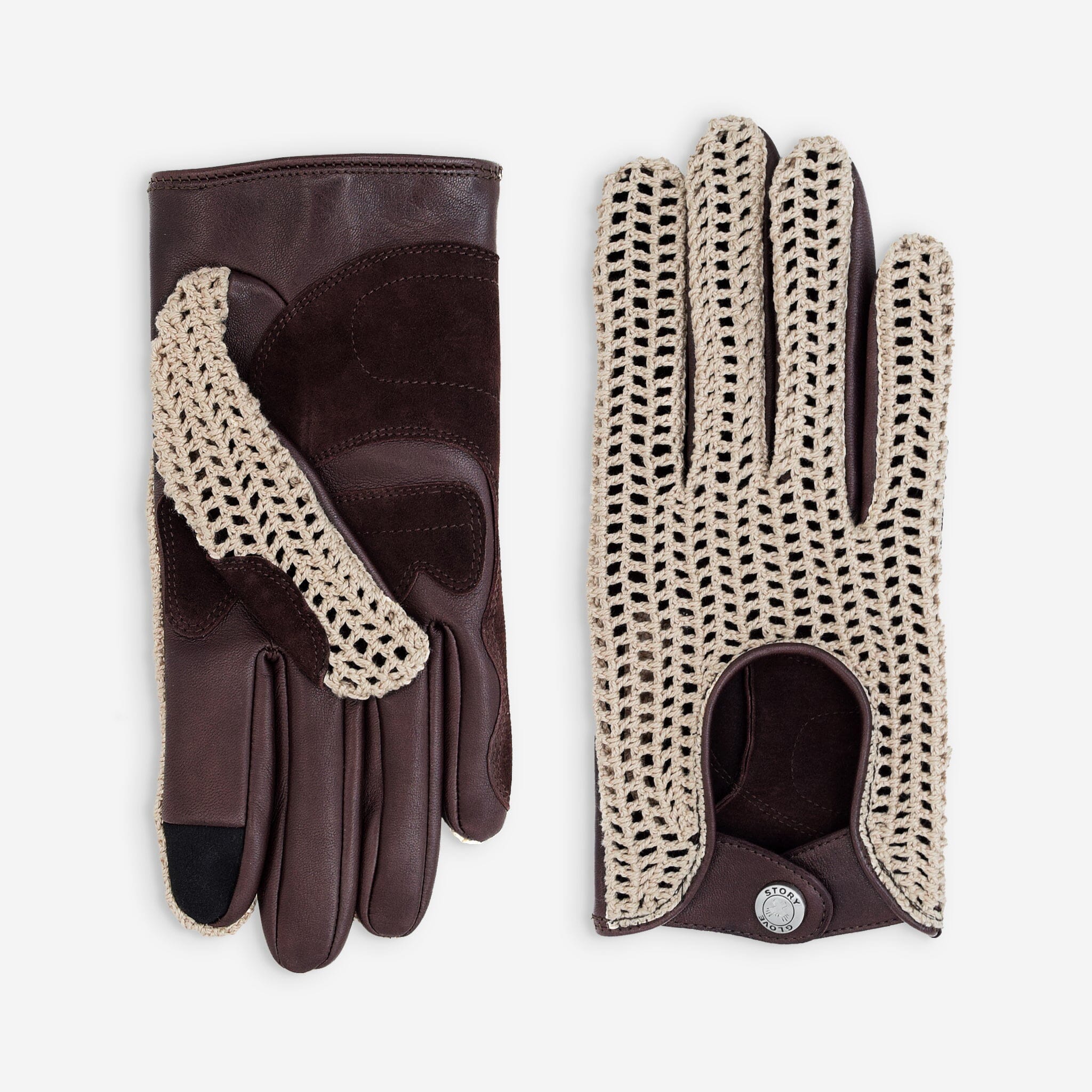 Gants cuir vélo/e-trottinette homme-Tactile-60012M Glove Story Tan S