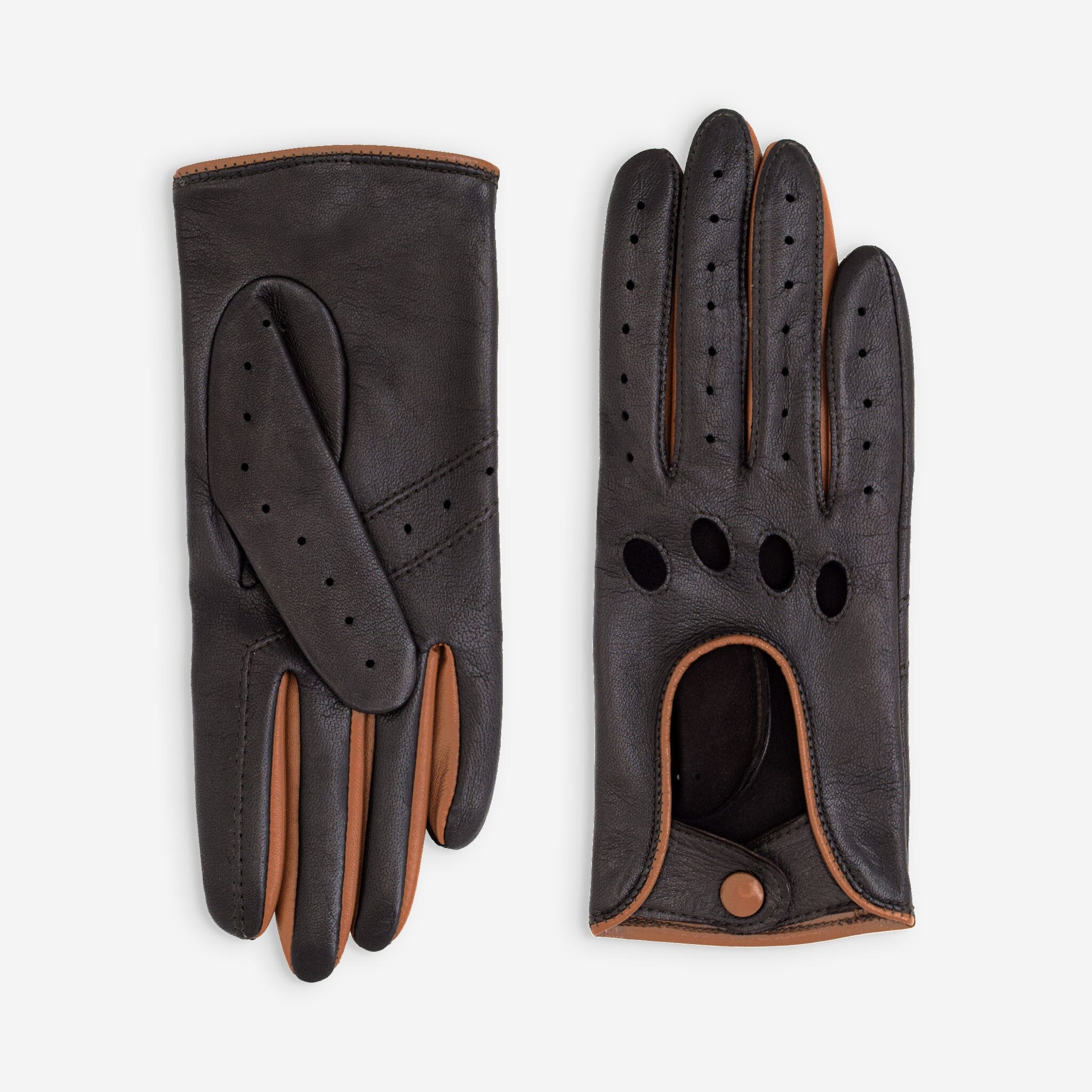 Gants de conduite cuir agneau-non doublé-21090NF Gant Glove Story Choco/Cork 6.5