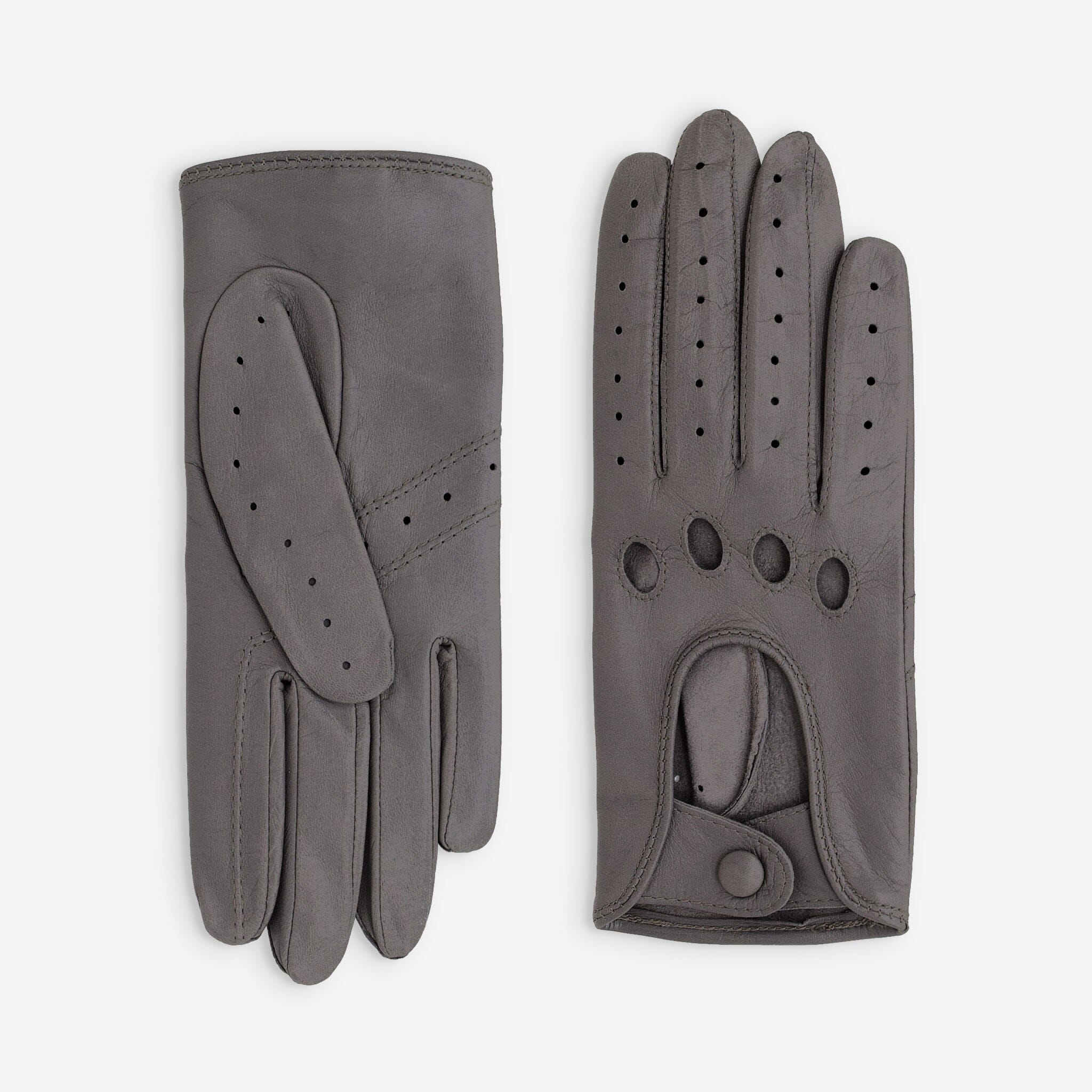 Gants de conduite cuir agneau-non doublé-21090NF Gant Glove Story Gris Clair 6.5