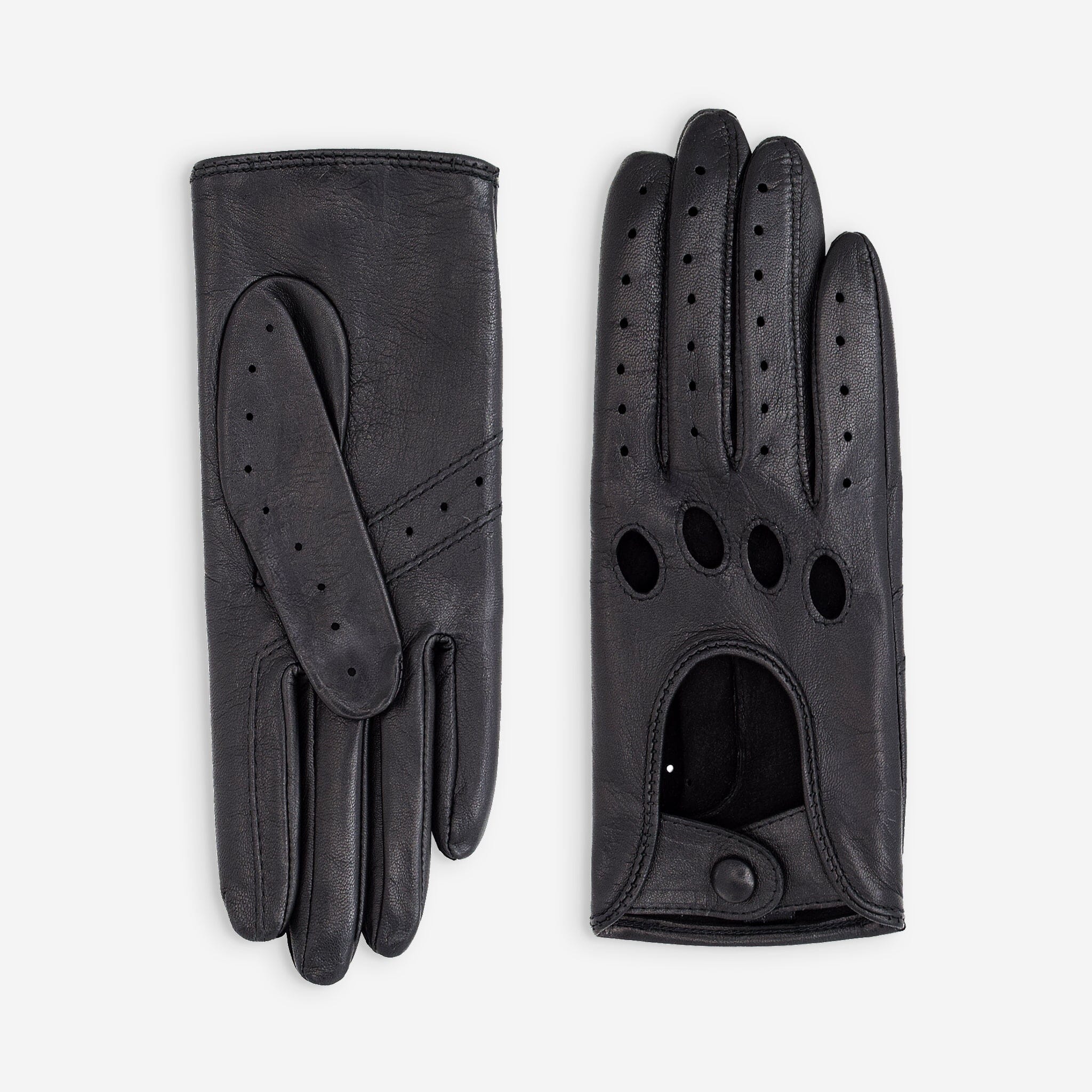 Gants de conduite cuir agneau-non doublé-21090NF Gant Glove Story Noir 6.5