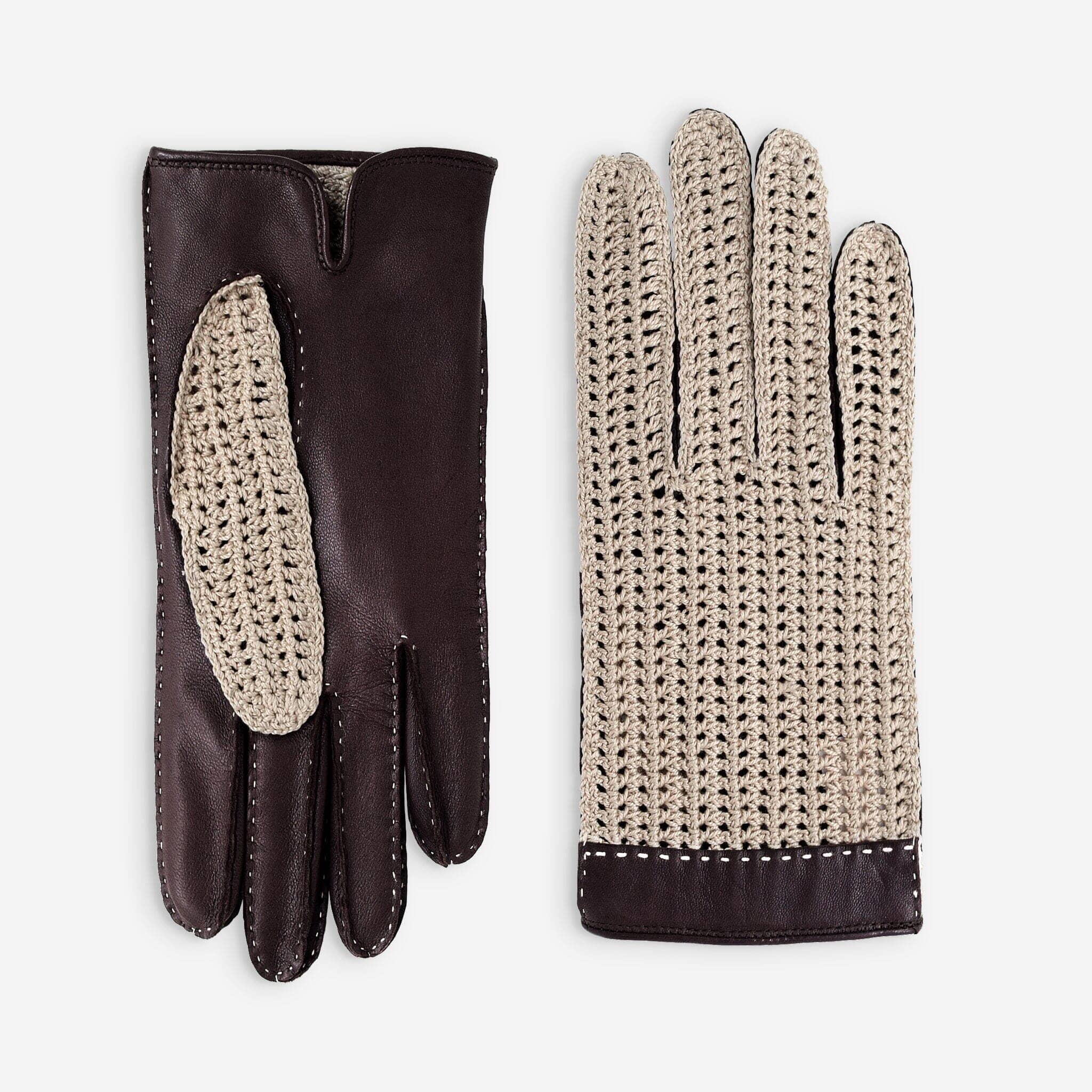 Gants de conduite cuir agneau-non doublé-21223NF Gants de conduite femme Glove Story Tan 6.5