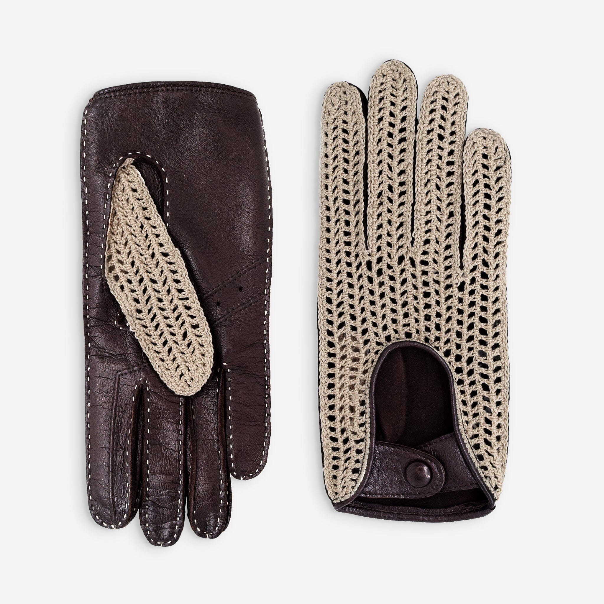 Gants de conduite cuir agneau-non doublé-21539NF Gants de conduite femme Glove Story Tan 6.5