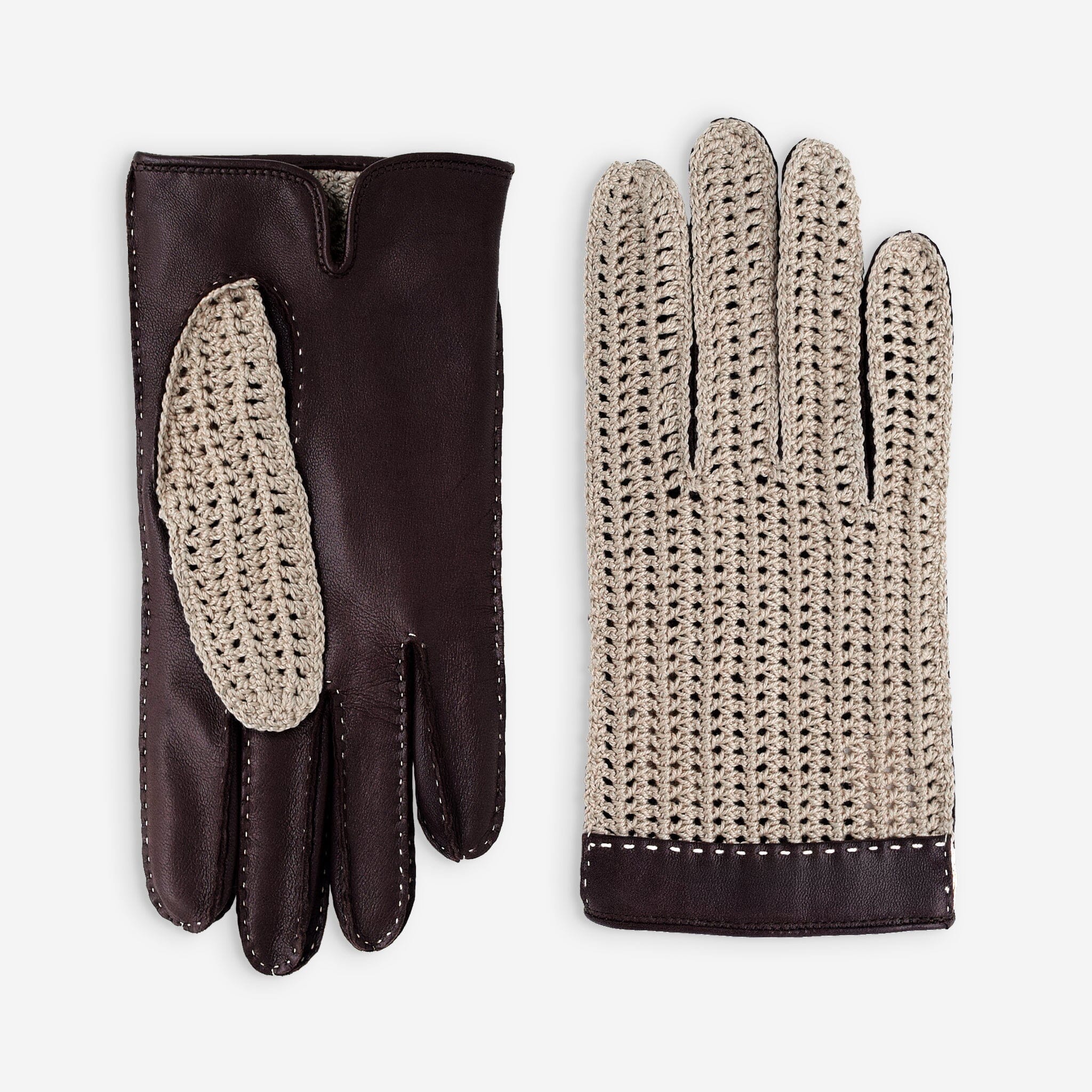 Gants de conduite cuir agneau-non doublé-22057NF Gants de conduite homme Glove Story Tan 7.5