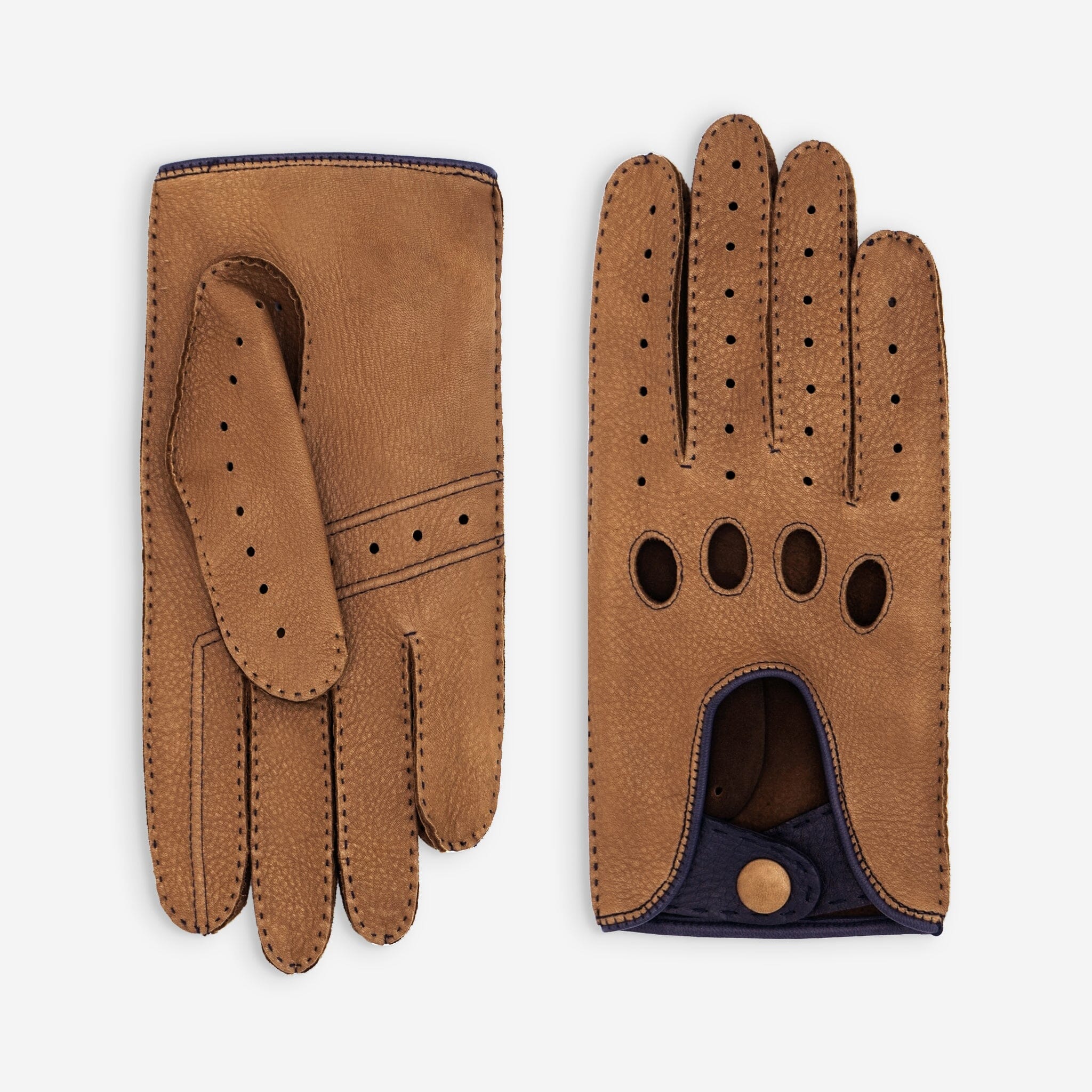 Gants de conduite cuir cerf-non doublé-22115NF Gant Glove Story Cork/Deep Blue 8