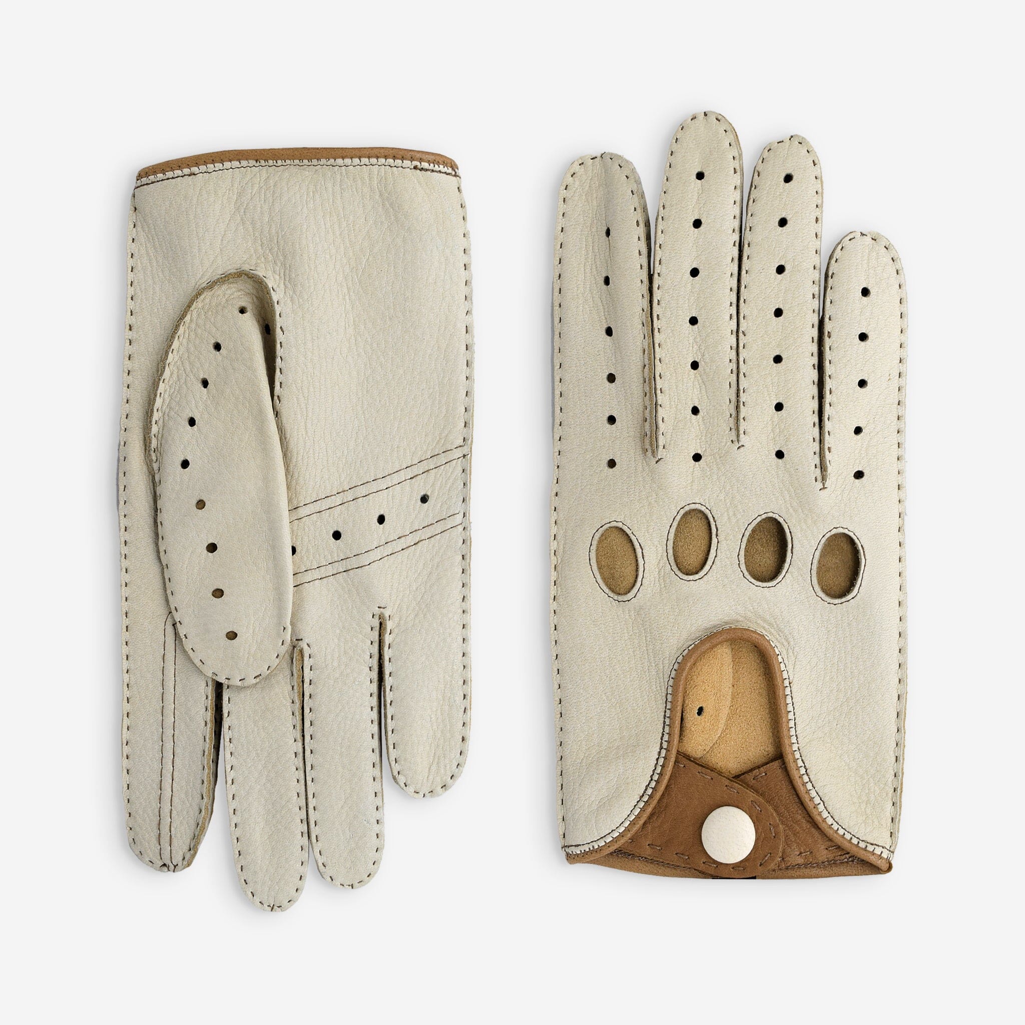 Gants de conduite cuir cerf-non doublé-22115NF Gant Glove Story Creme/Cork 8