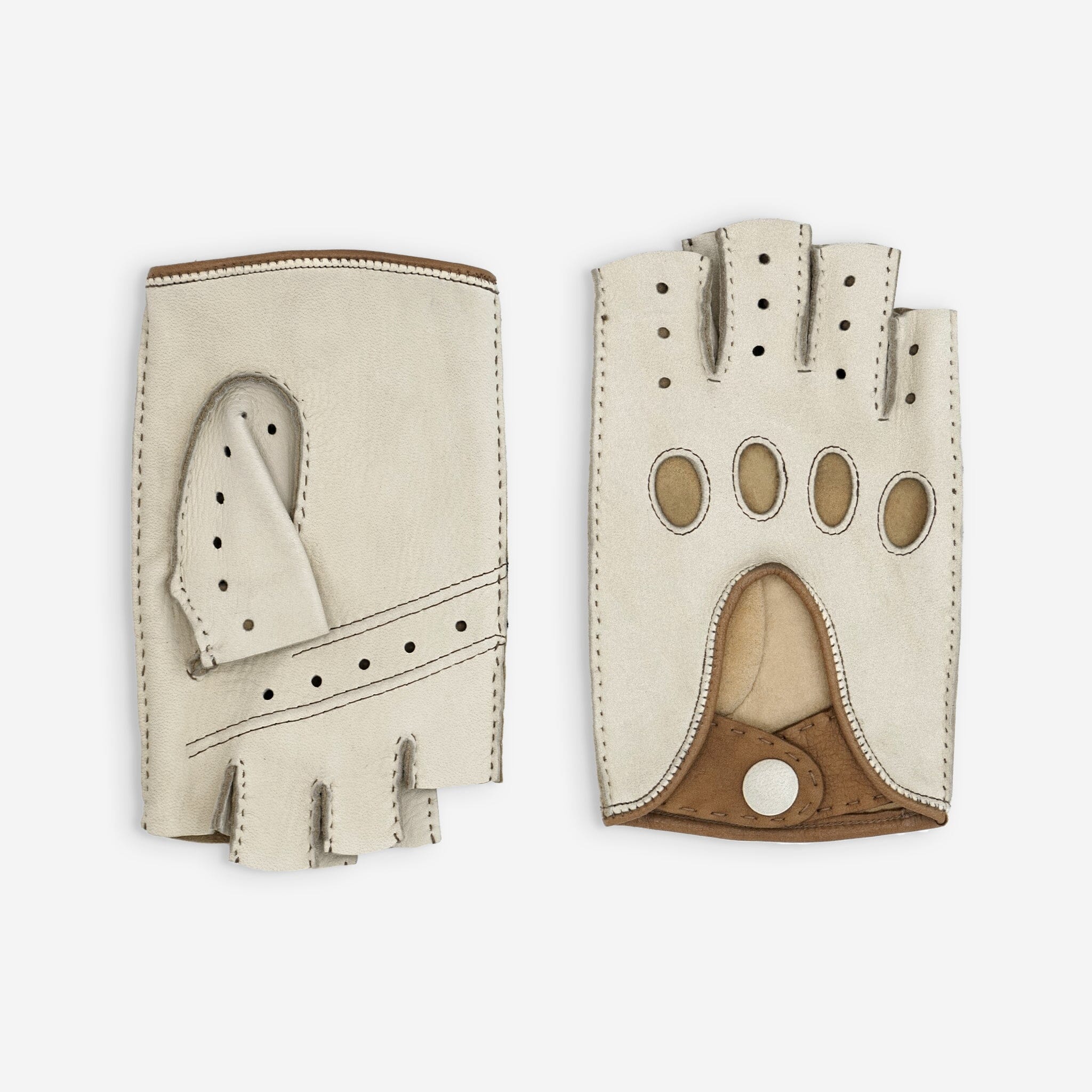 Gants de conduite cuir cerf-non doublé-22116NF Gant Glove Story Crème/Cork 8