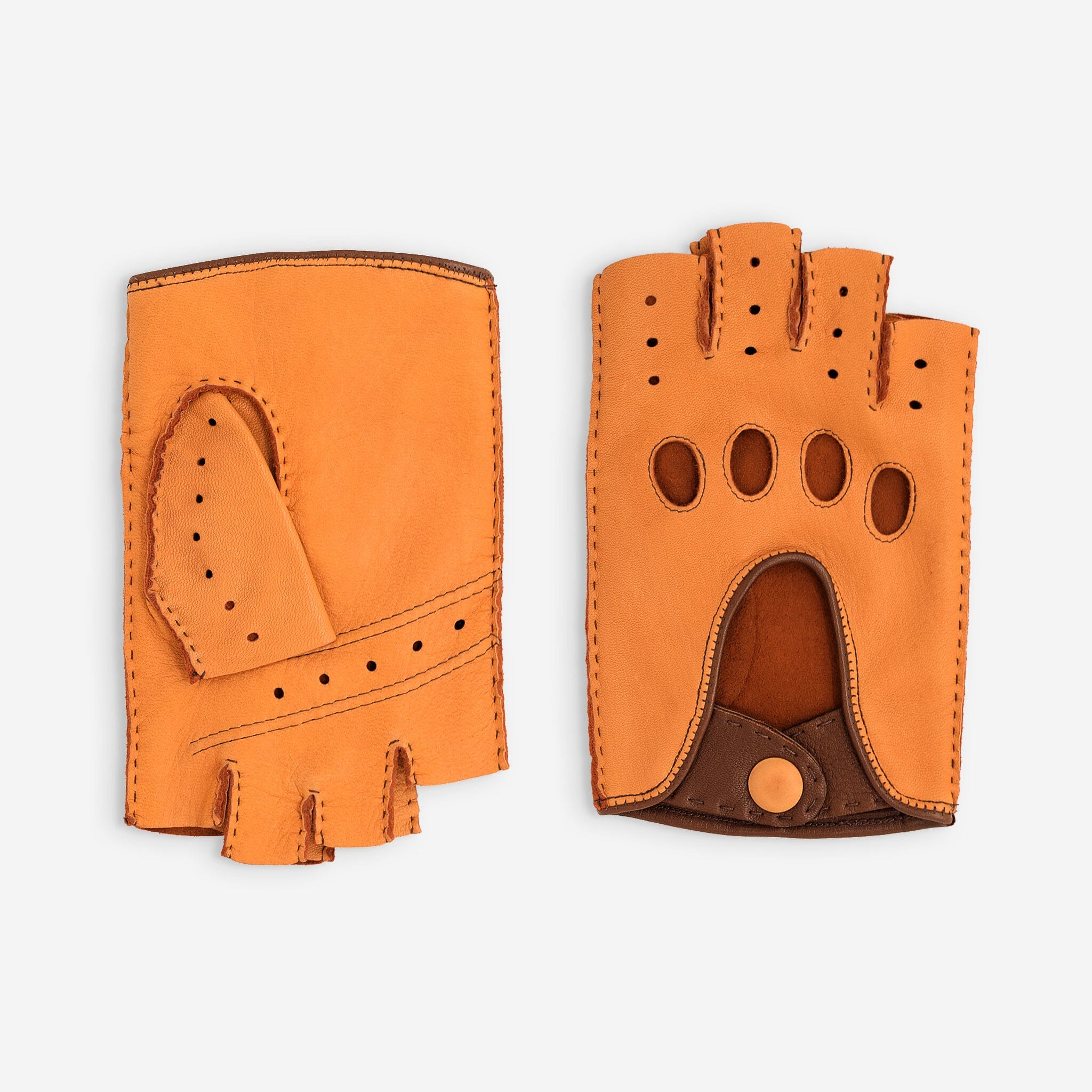 Gants de conduite cuir cerf-non doublé-22116NF Gant Glove Story Orange/Tan 8