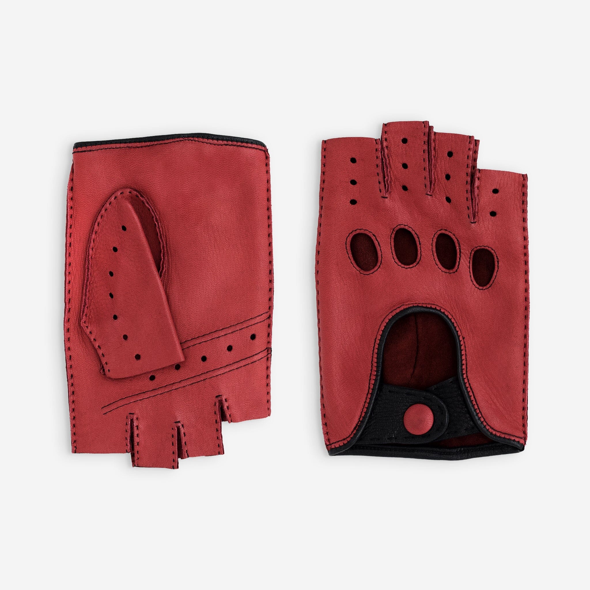Gants de conduite cuir cerf-non doublé-22116NF Gant Glove Story Rouge/Noir 8
