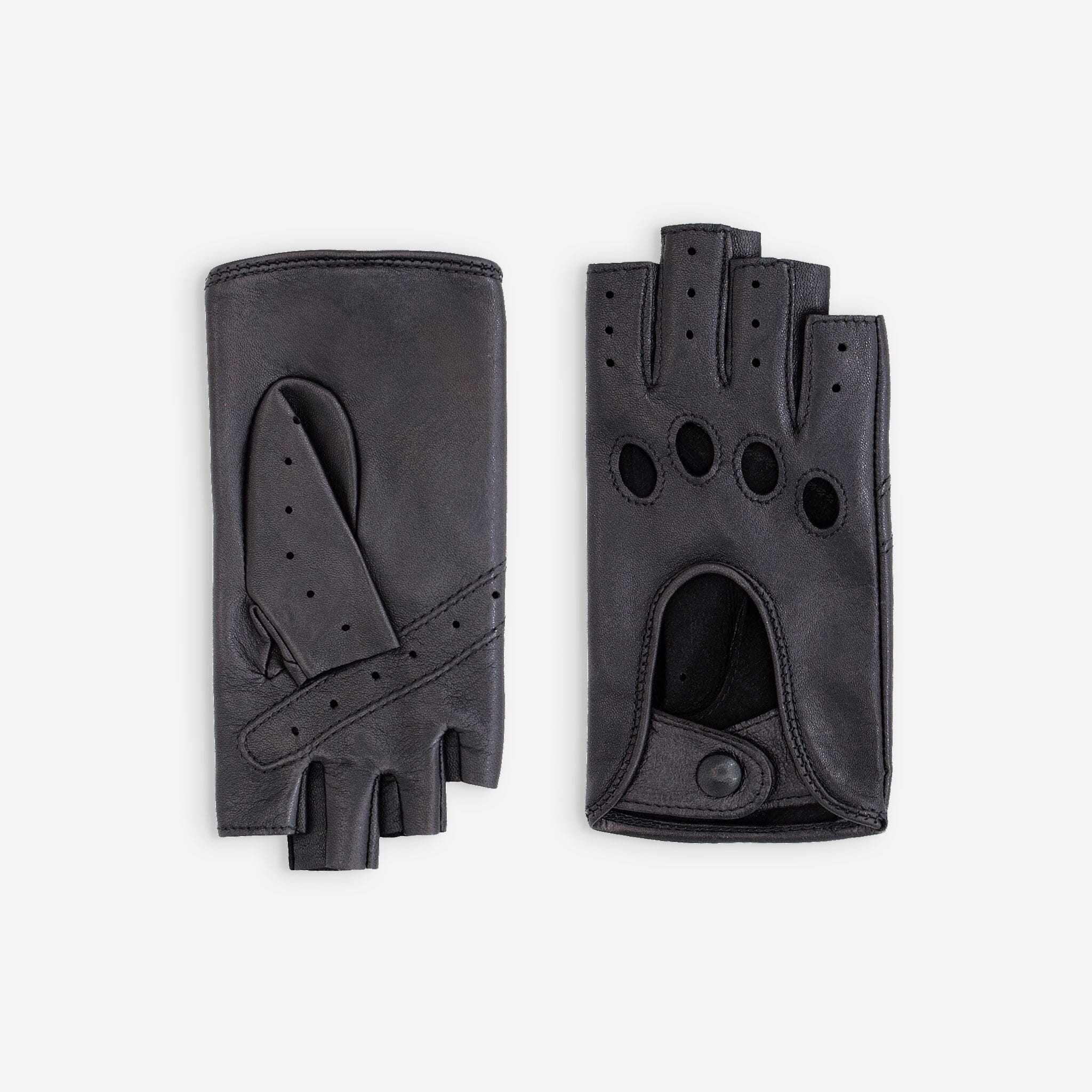 Gants de conduite, mitaines-cuir agneau-non doublé-21125NF Gant Glove Story Noir 6.5