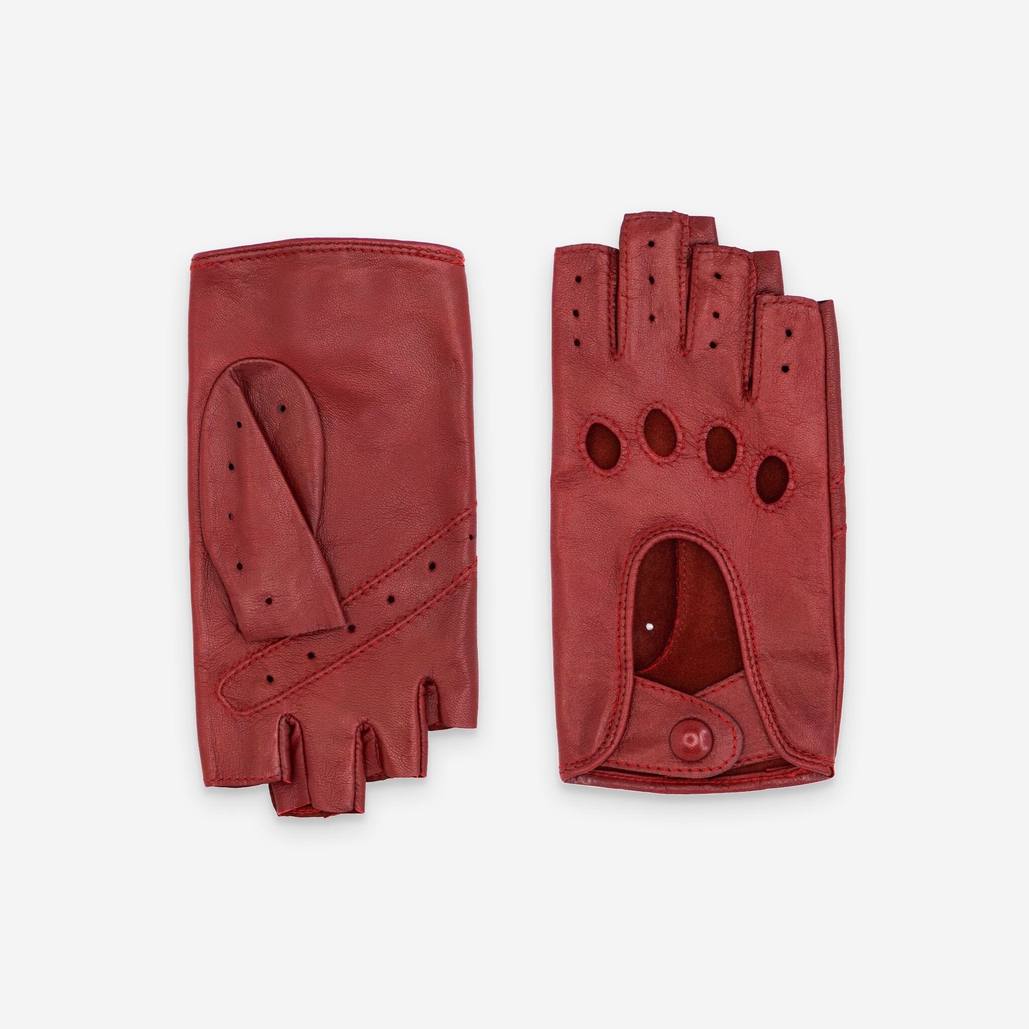 Gants de conduite, mitaines-cuir agneau-non doublé-21125NF Gant Glove Story Rouge 6.5
