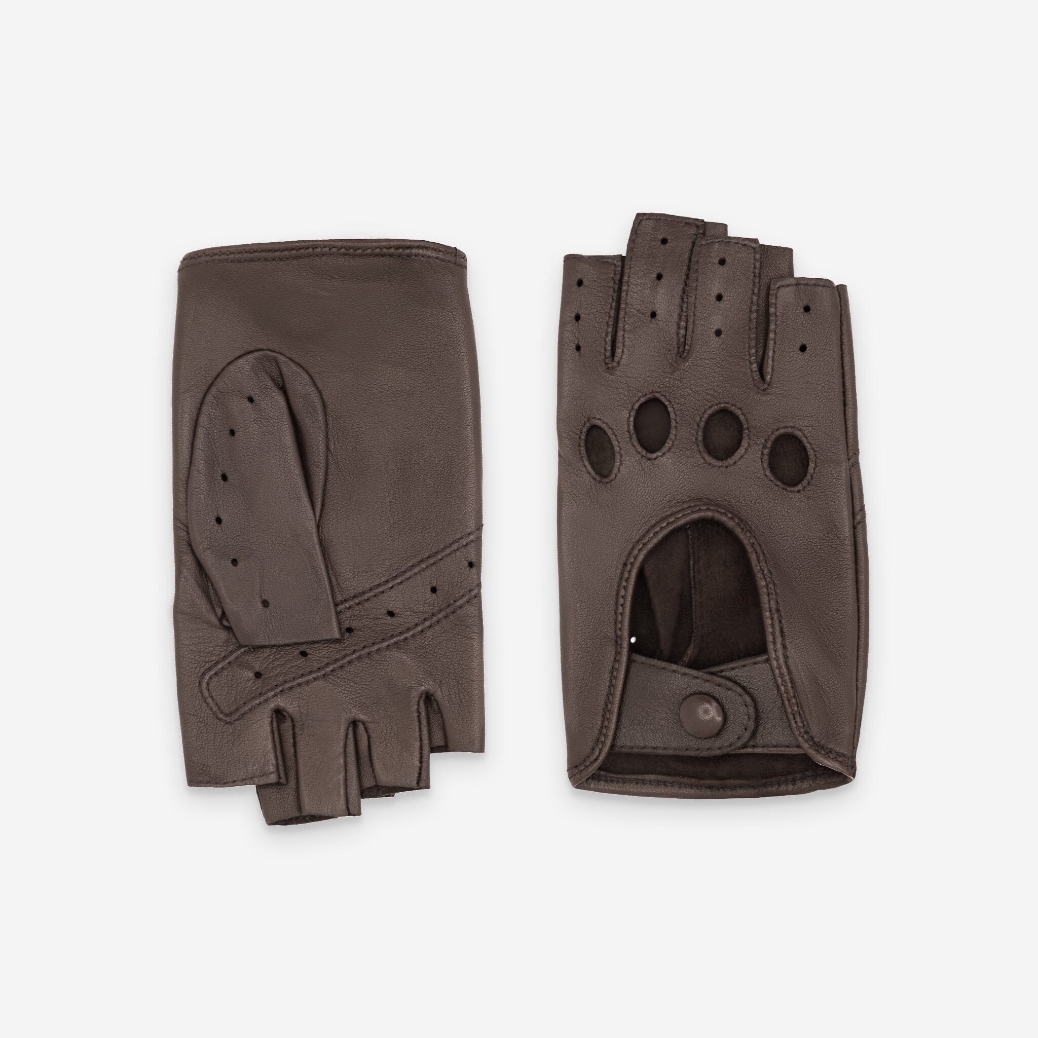 Gants de conduite, mitaines-cuir agneau-non doublé-21125NF Gants de conduite femme Glove Story Taupe 6.5