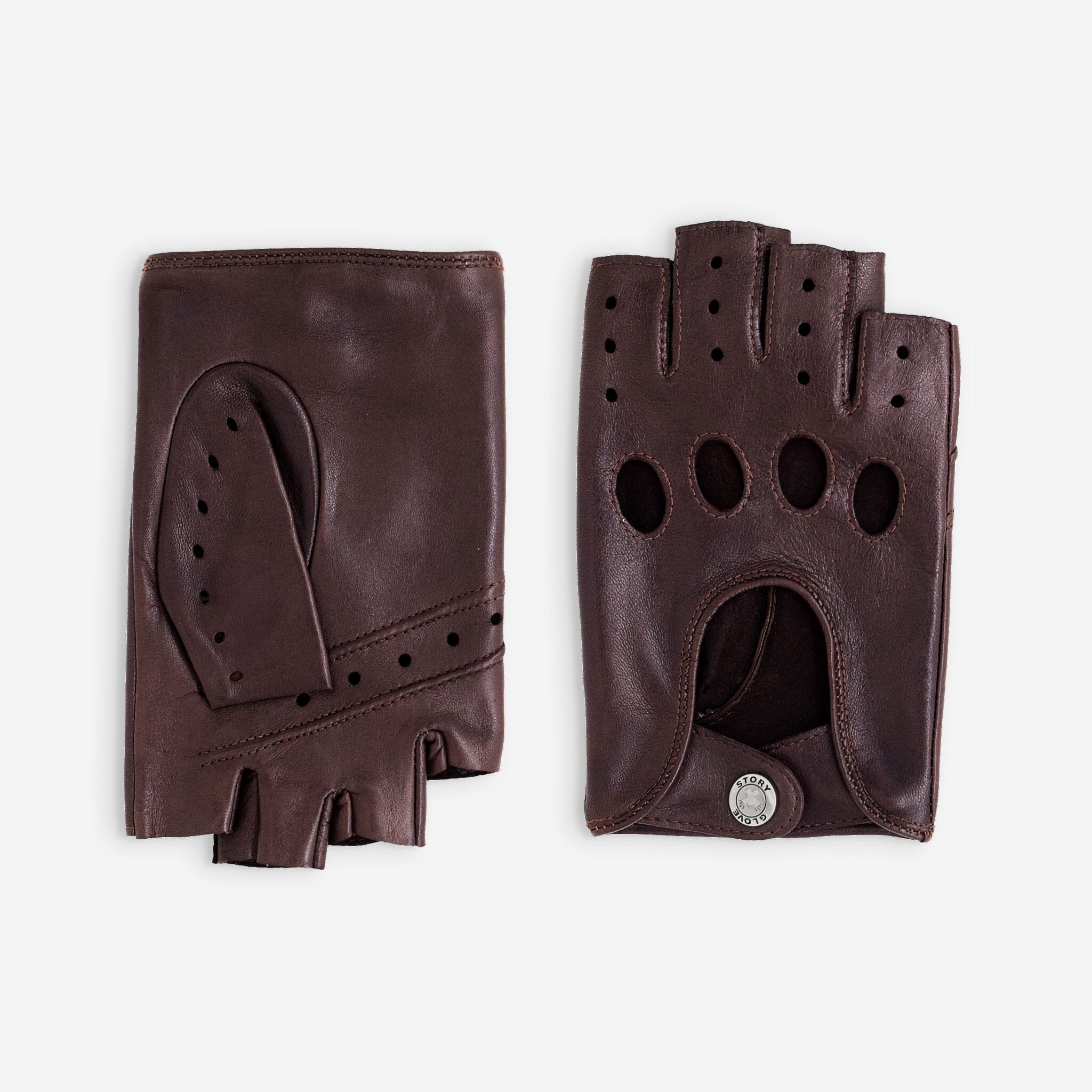 Gants de conduite, mitaines-cuir agneau-non doublé-22036NF Gant Glove Story Tan 7.5