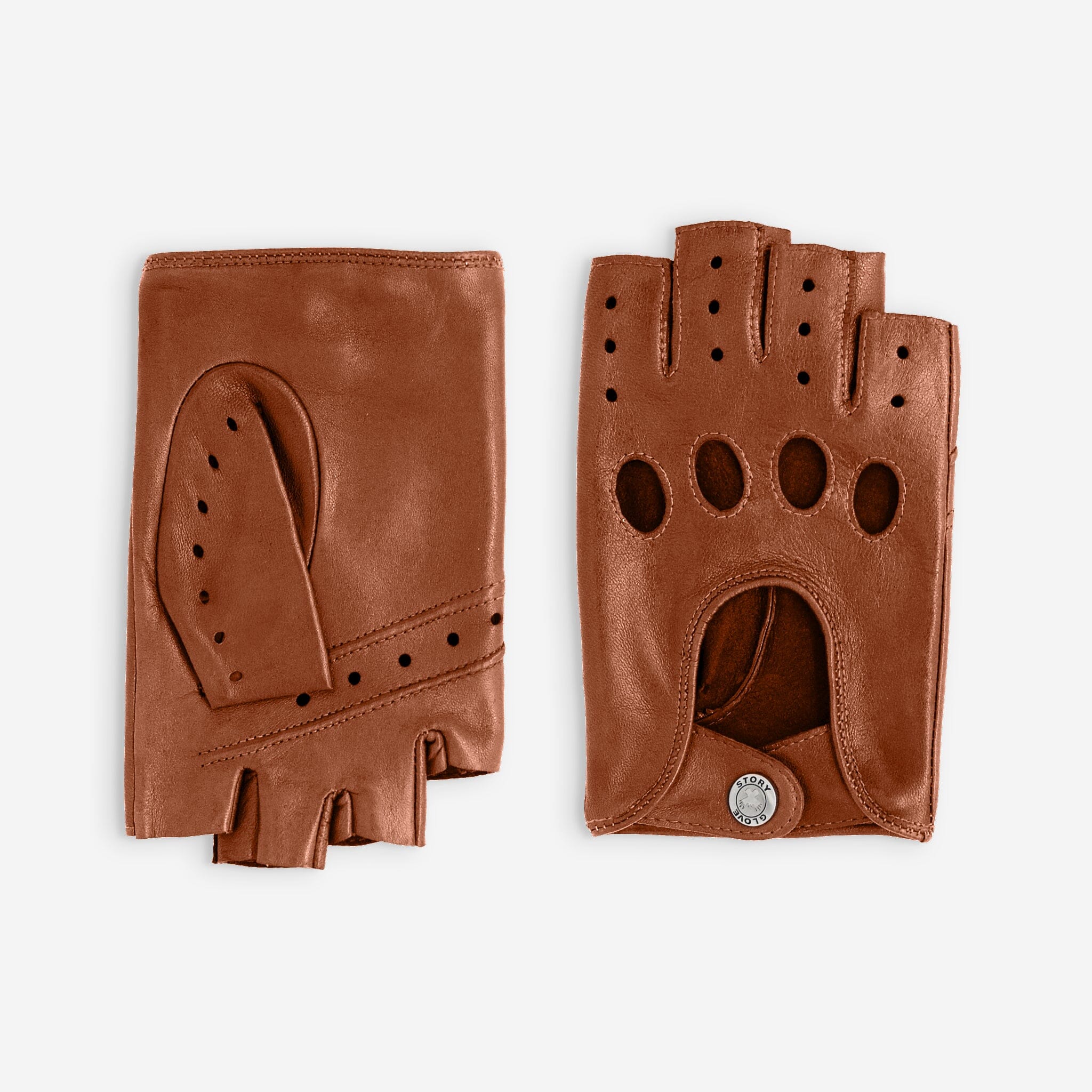 Gants de conduite, mitaines-cuir agneau-non doublé-22036NF Gants de conduite homme Glove Story Sienna 8