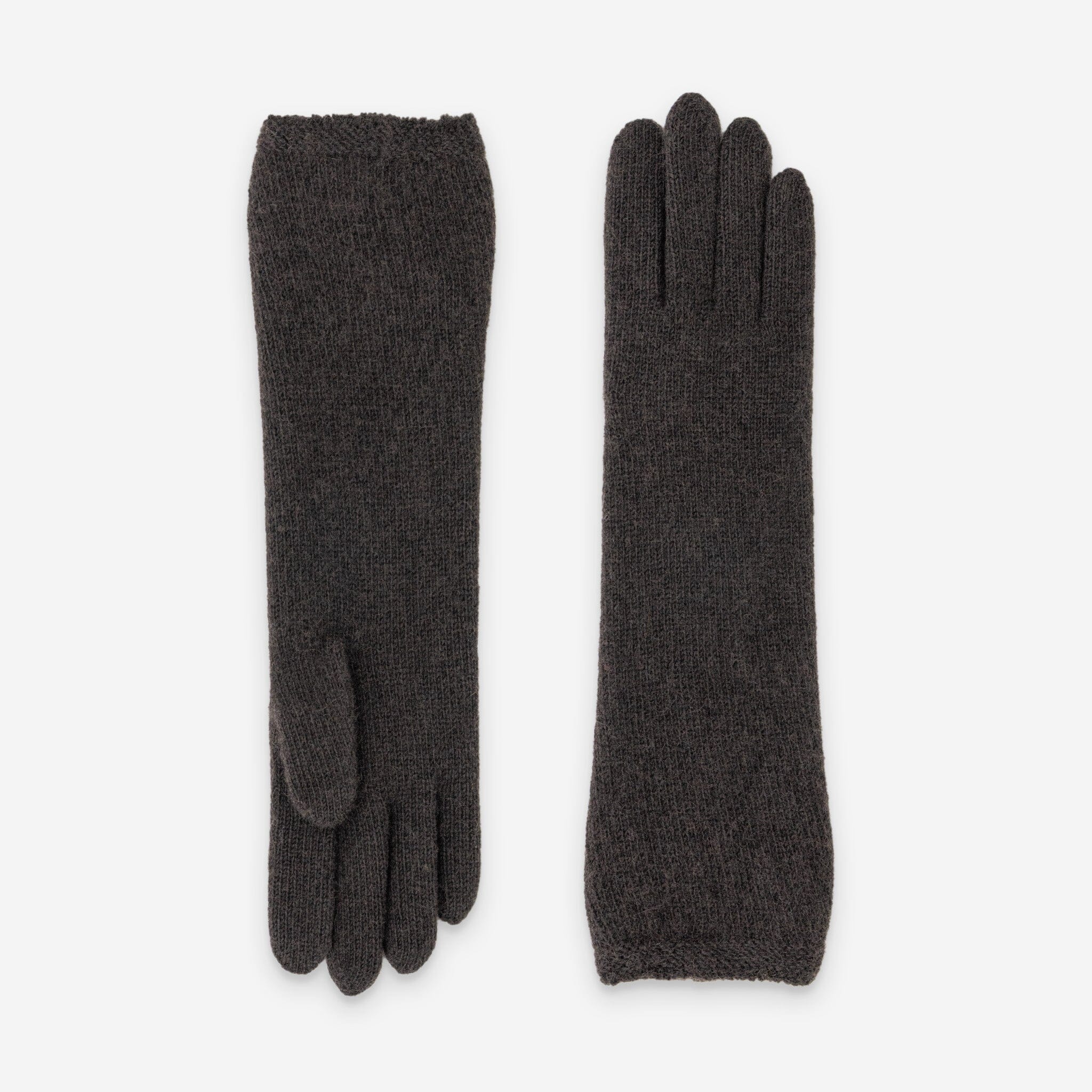 Gants femme 50% laine 30% polyamide 20% angora-31189NF Gants laine femme Glove Story Choco TU