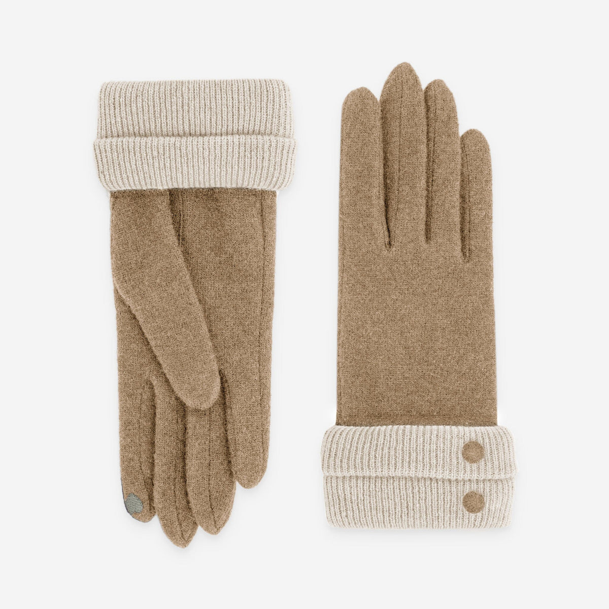Gants femme 80% laine 20% nylon- Tactile- 31195NF Gants laine femme Glove Story Camel TU