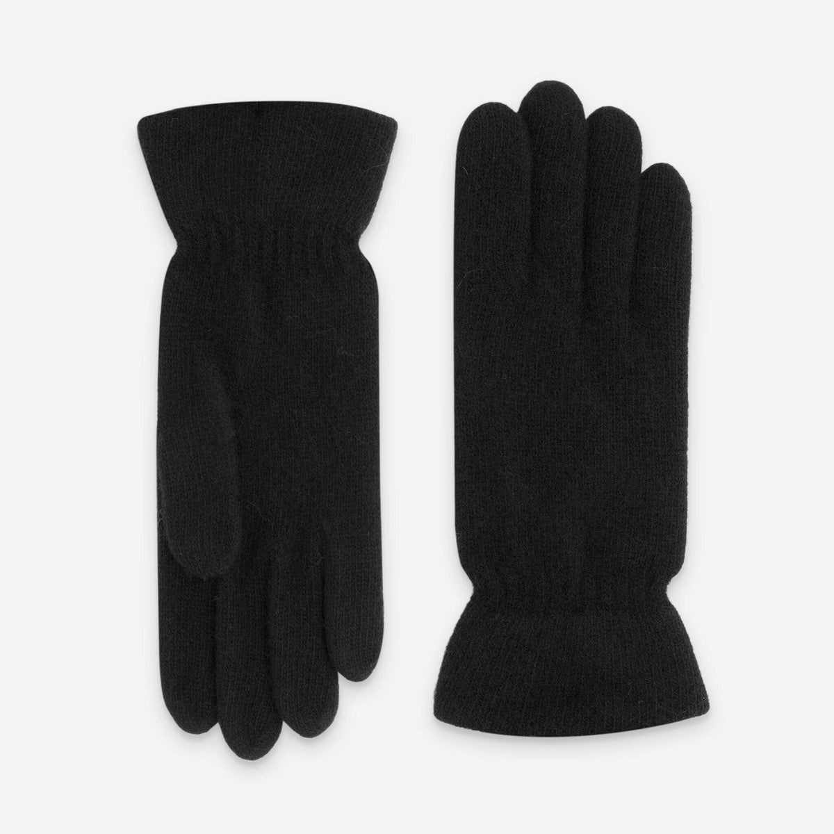 Gants femme en laine mérinos et cachemire, Noir – 33004NF