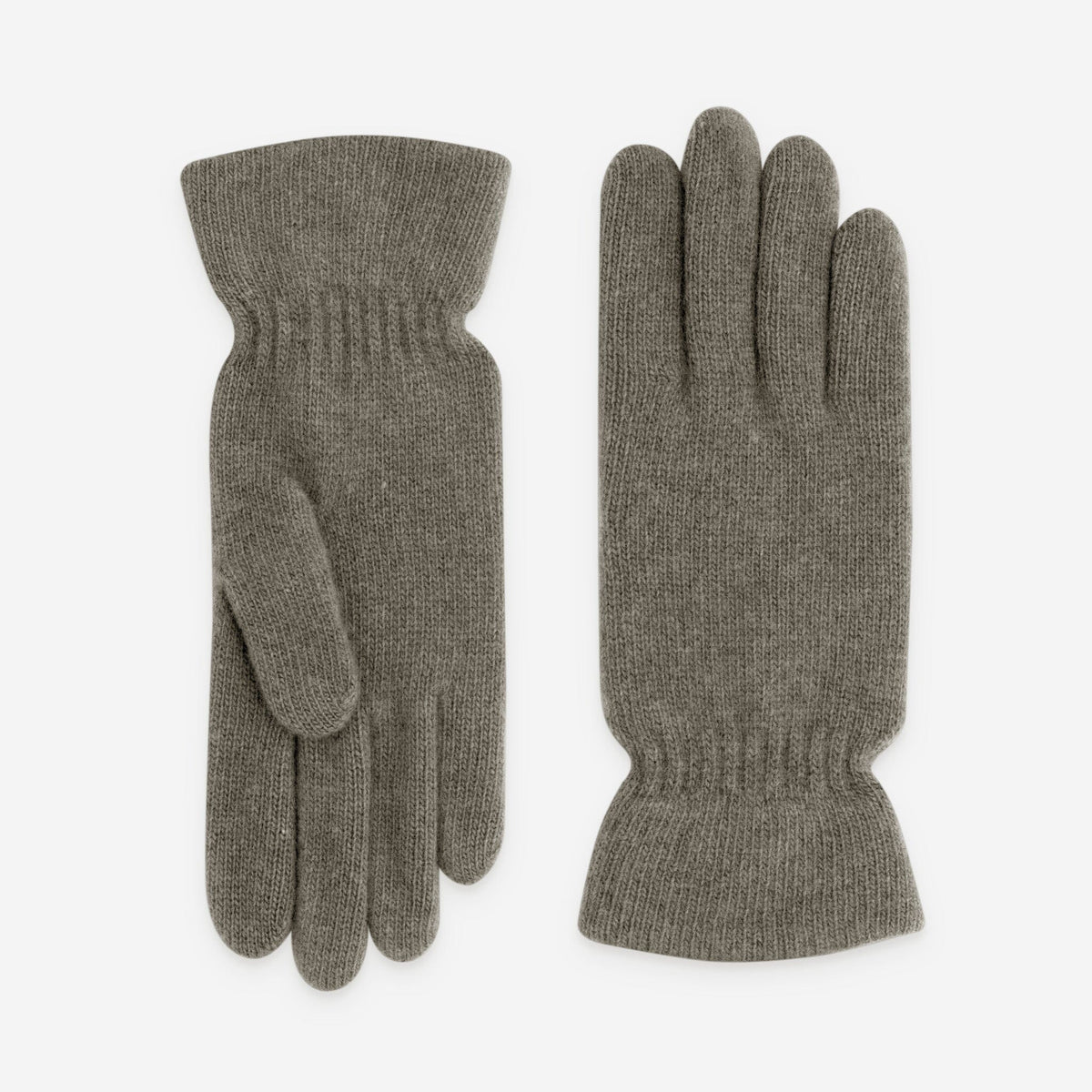 Gants femme en laine mérinos et cachemire, Taupe – 33004NF