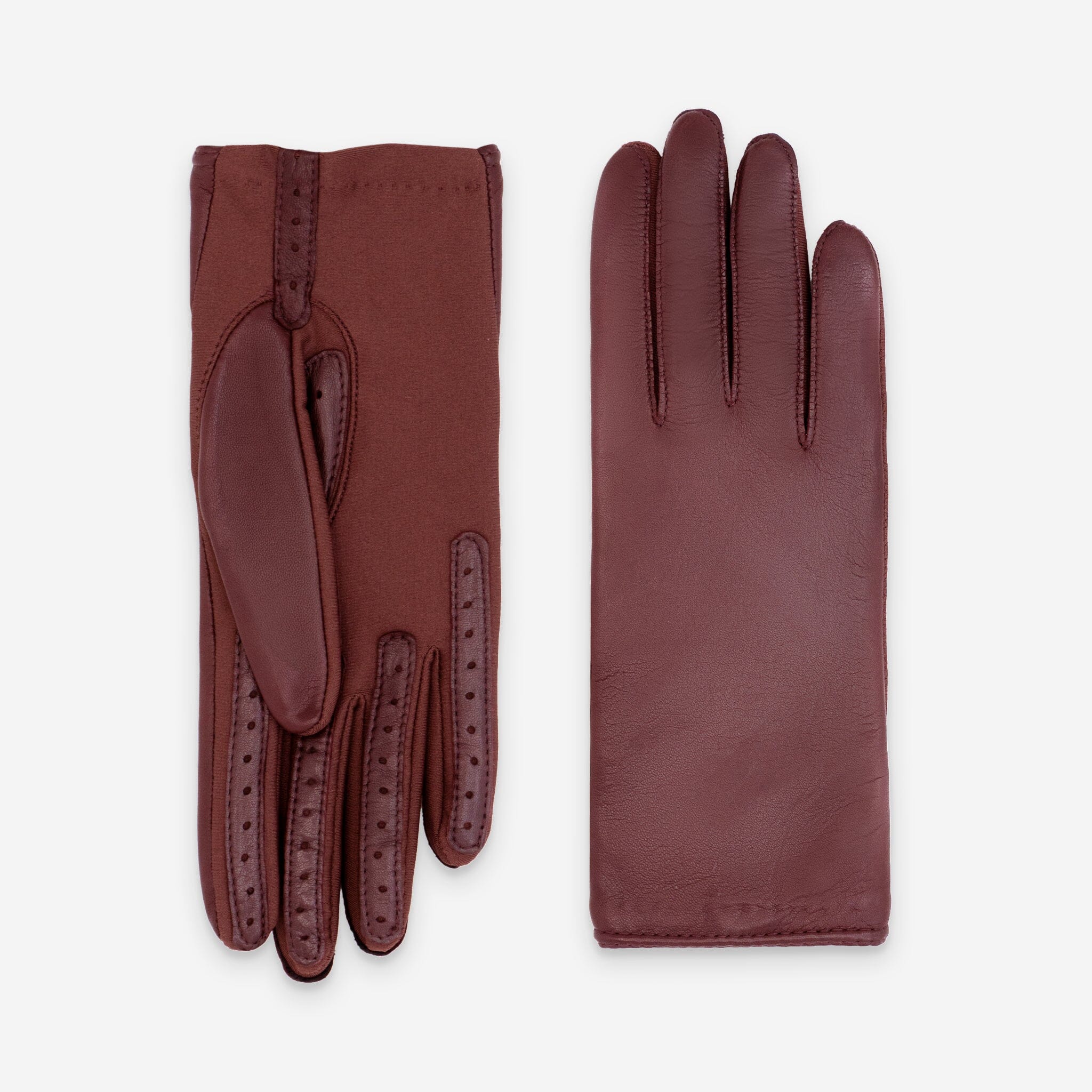 Gants flexicuir-agneau-spandex-100% polyester (microfibre)-11123MI Gants taille unique femme Glove Story Bordeaux TU