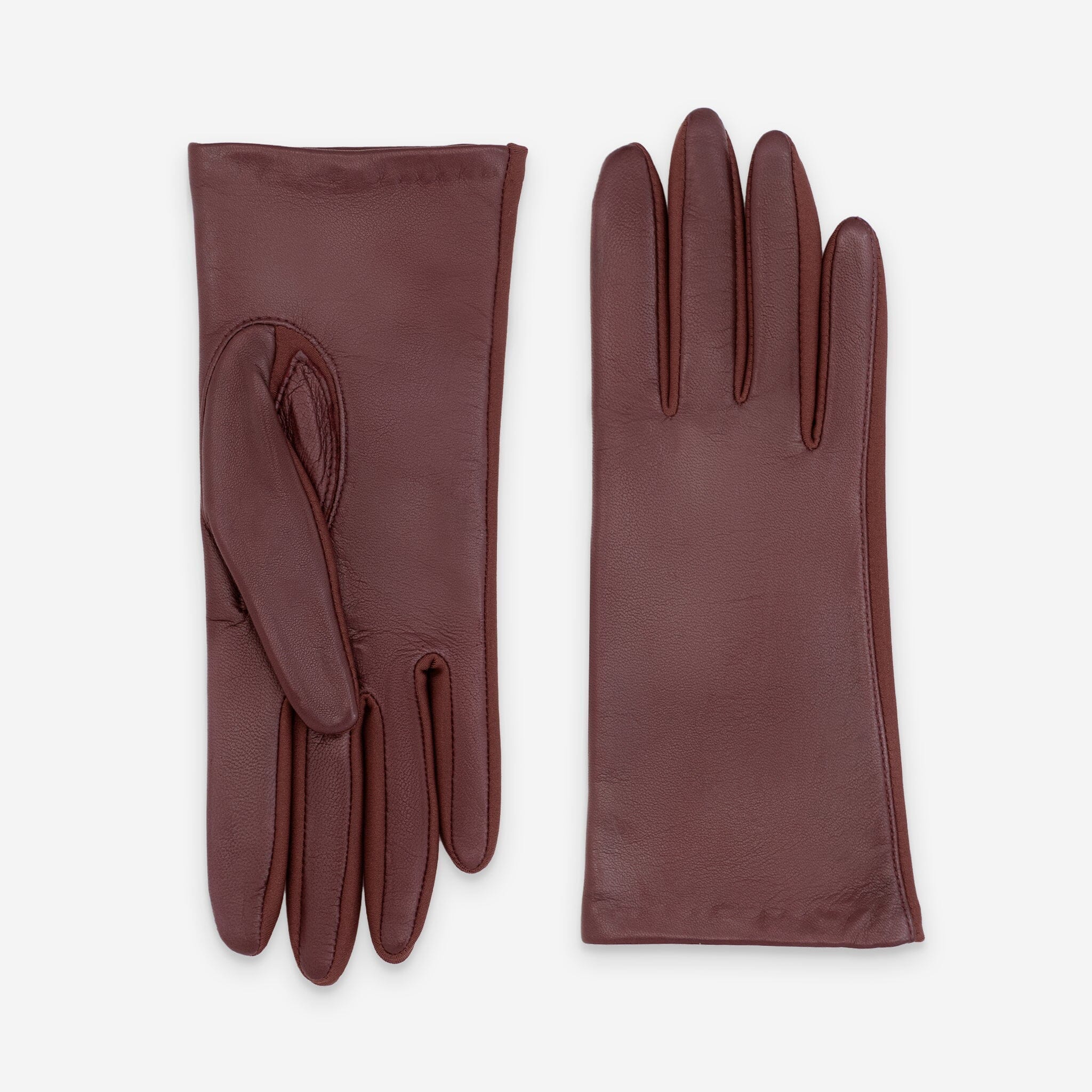 Gants flexicuir-agneau-spandex-100% polyester (microfibre)-11124MI Gants taille unique femme Glove Story Bordeaux TU