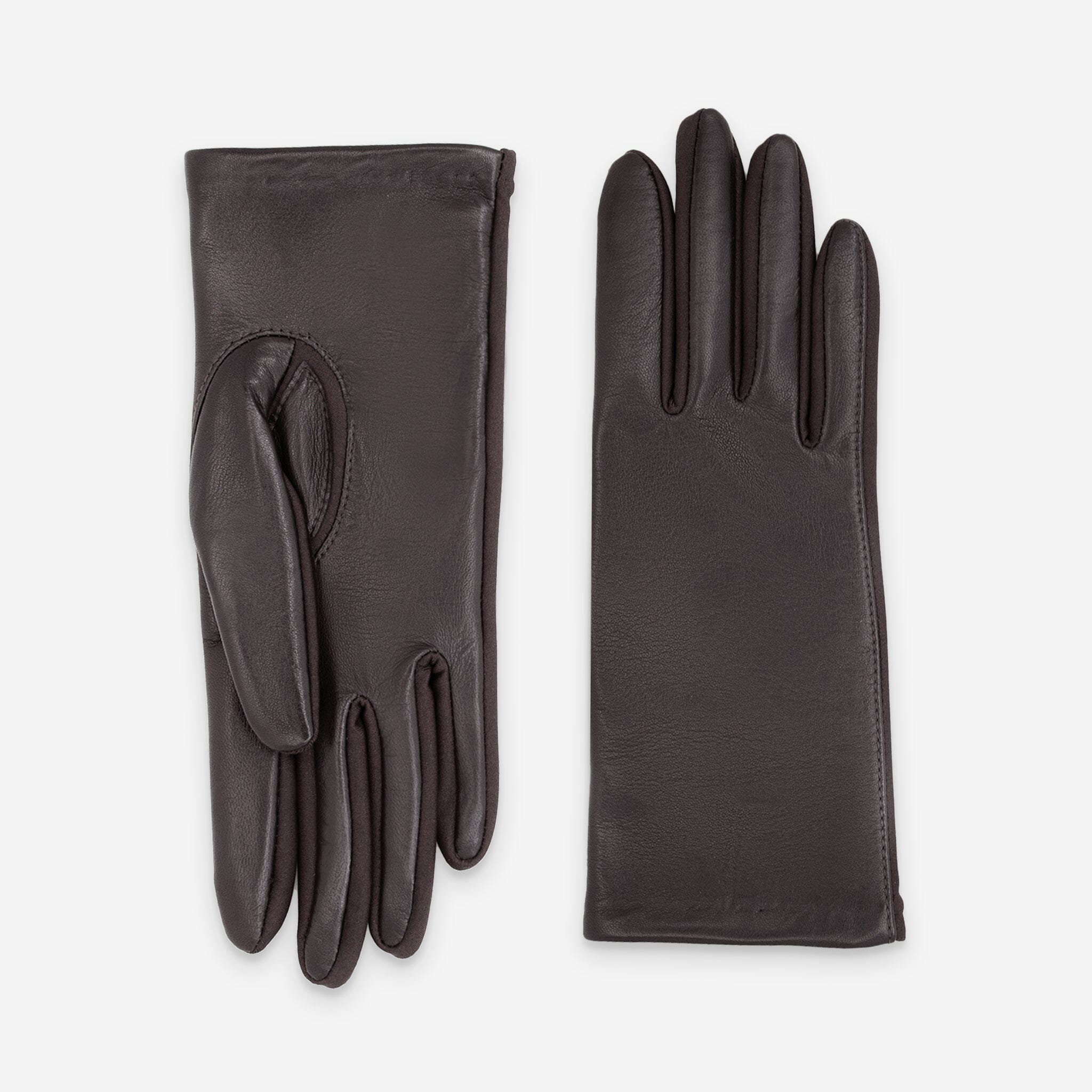 Gants flexicuir-agneau-spandex-100% polyester (microfibre)-11124MI Gants taille unique femme Glove Story Choco TU