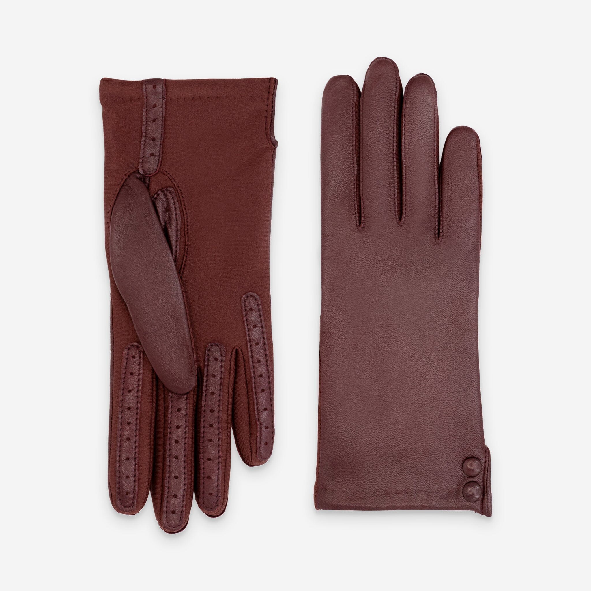 Gants flexicuir-agneau-spandex-100% polyester (microfibre)-11131MI Gants taille unique femme Glove Story Bordeaux TU