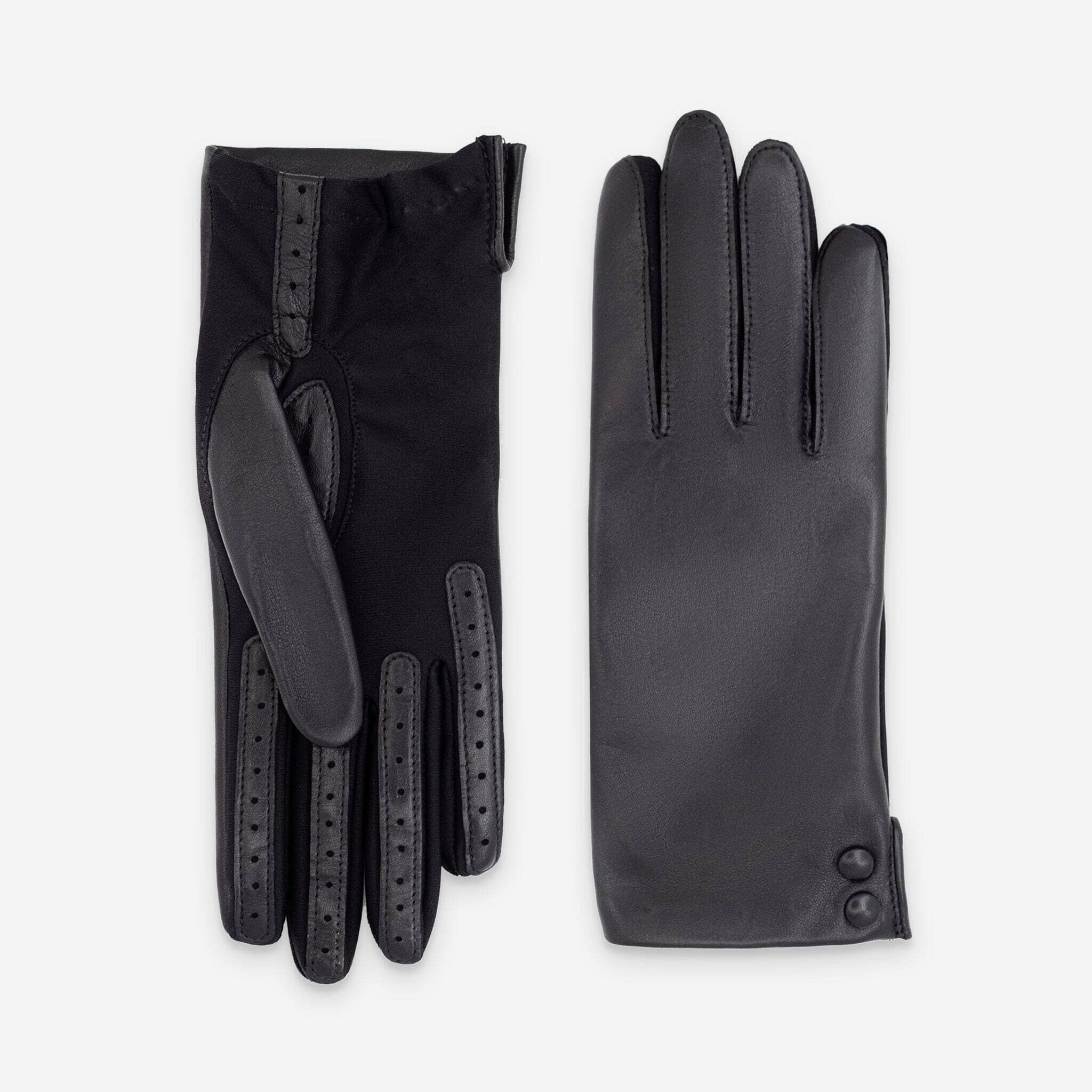 Gants flexicuir-agneau-spandex-100% polyester (microfibre)-11131MI Gants taille unique femme Glove Story Noir TU