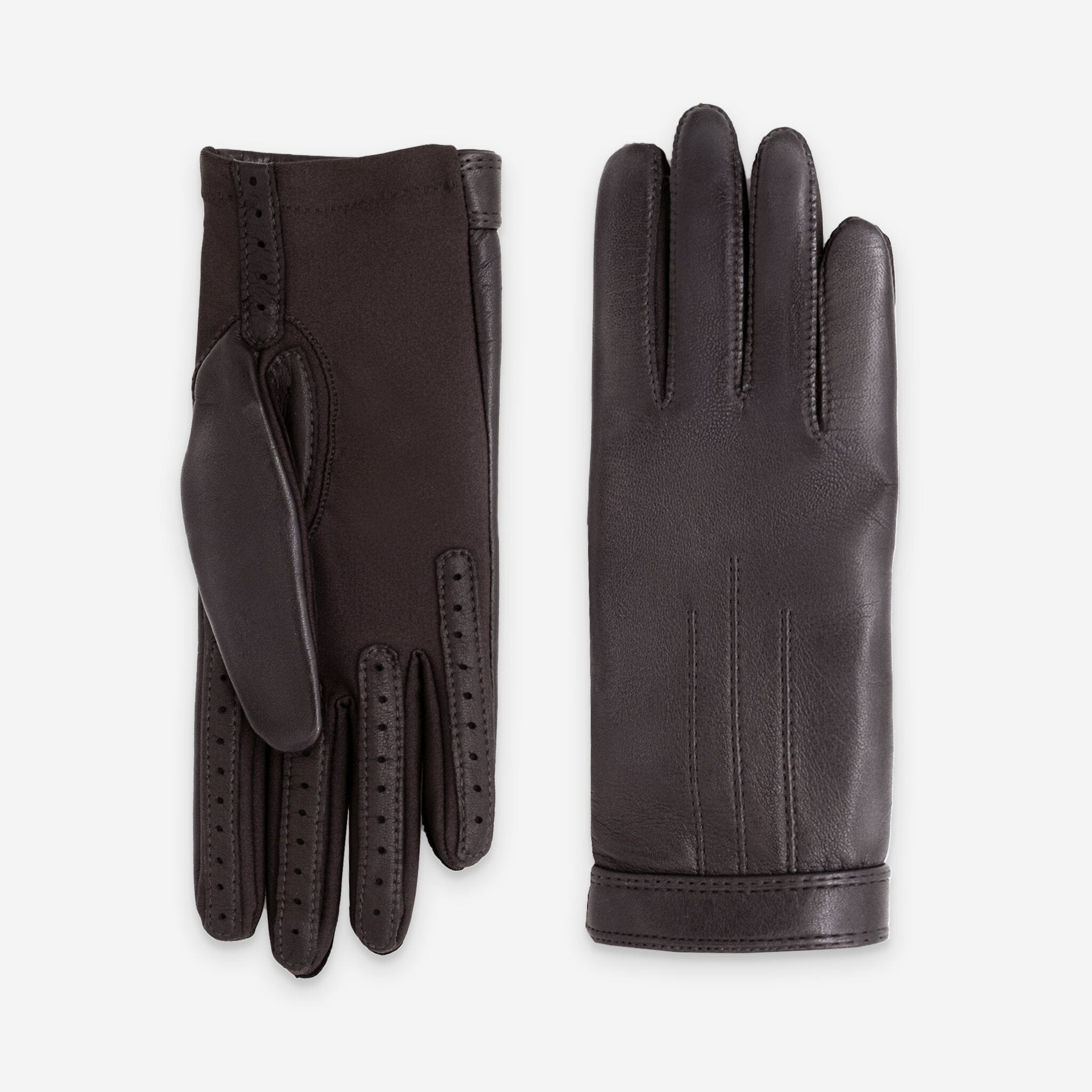 Gants flexicuir-agneau-spandex-100% polyester (microfibre)-11132MI Gants taille unique femme Glove Story Choco TU