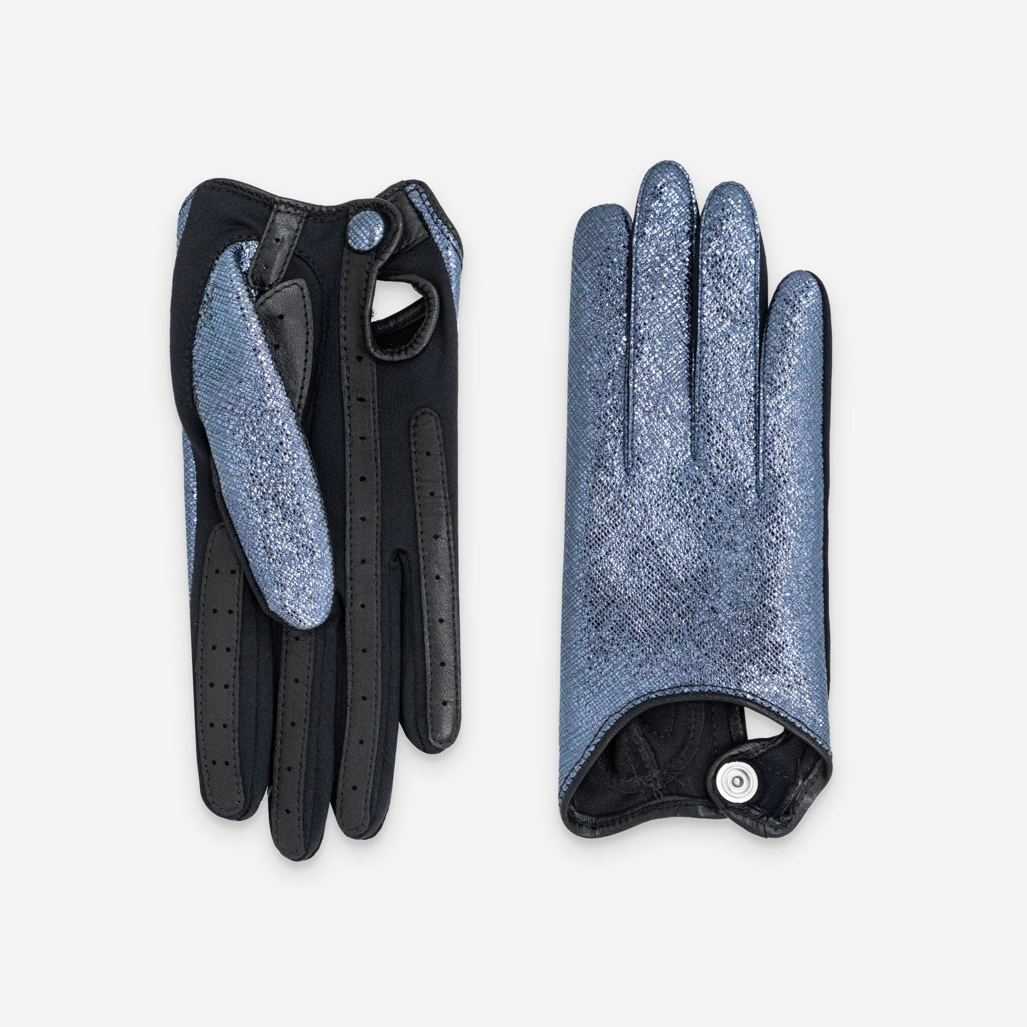 Gants flexicuir-agneau-spandex-100% soie-11153SN Gants taille unique femme Glove Story Bleu TU