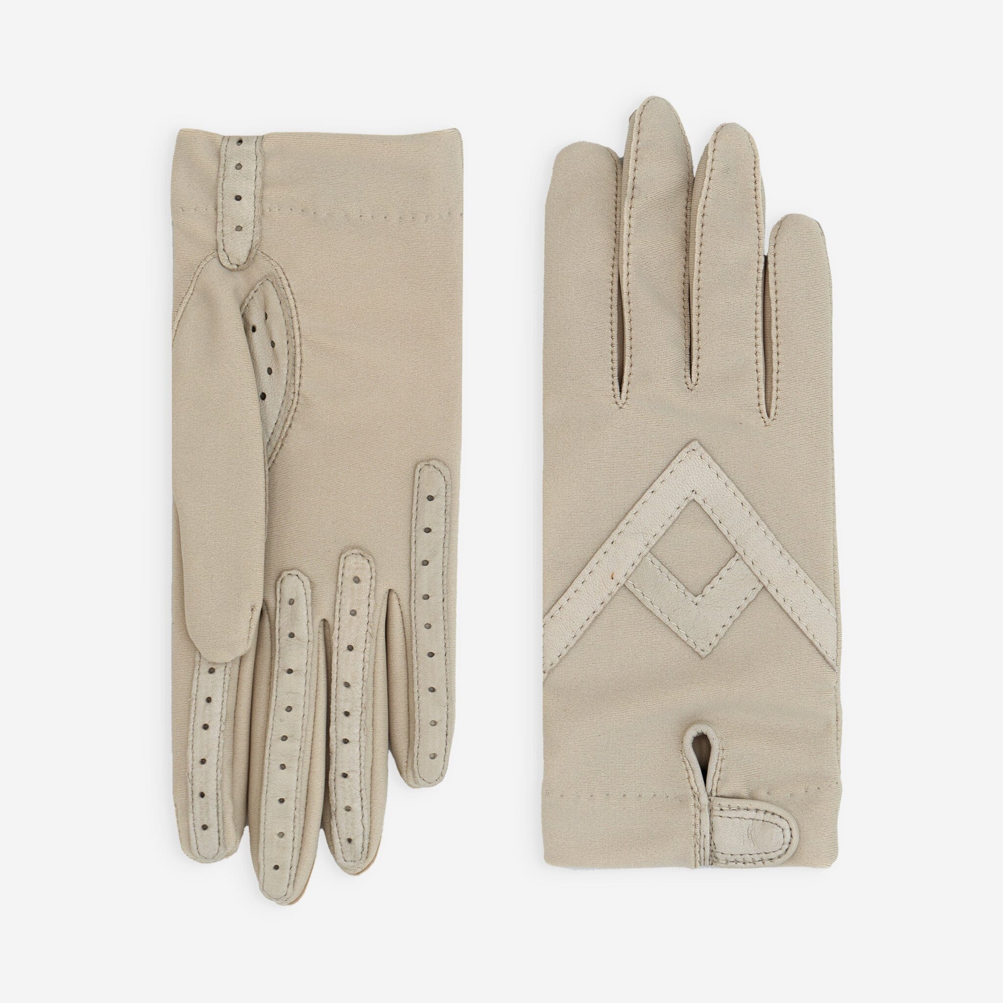 Gants flexicuir-spandex-non doublé-11018NF Gants taille unique femme Glove Story Beige TU