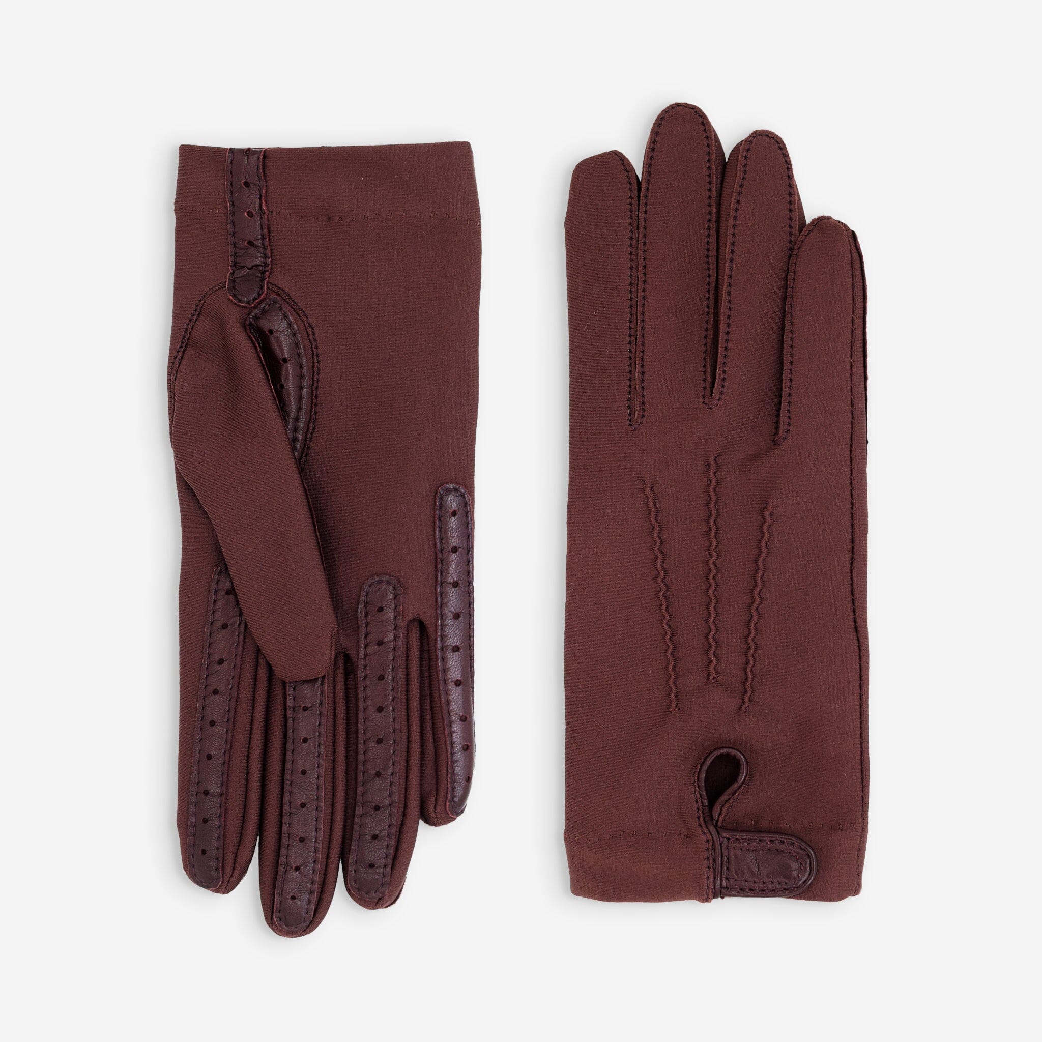 Gants flexicuir-spandex-non doublé-11022NF Gants taille unique femme Glove Story Bordeaux TU