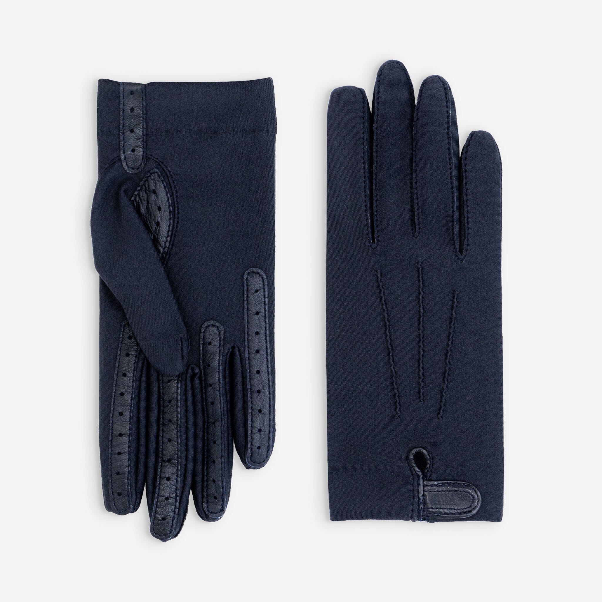 Gants flexicuir-spandex-non doublé-11022NF Gants taille unique femme Glove Story Deep Blue TU