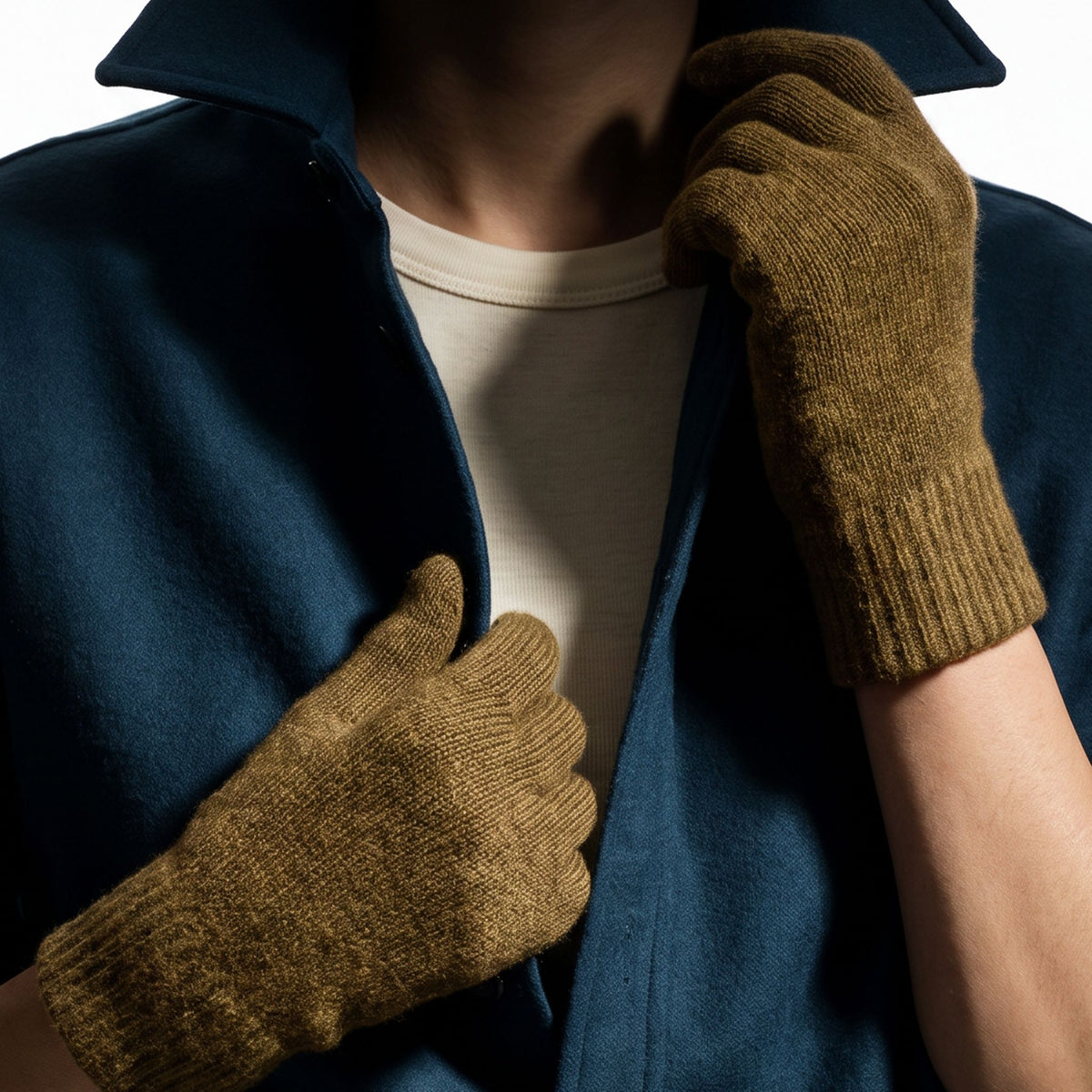 Gants homme 90% laine merino 10% cachemire-33003NF Gants laine homme Glove Story