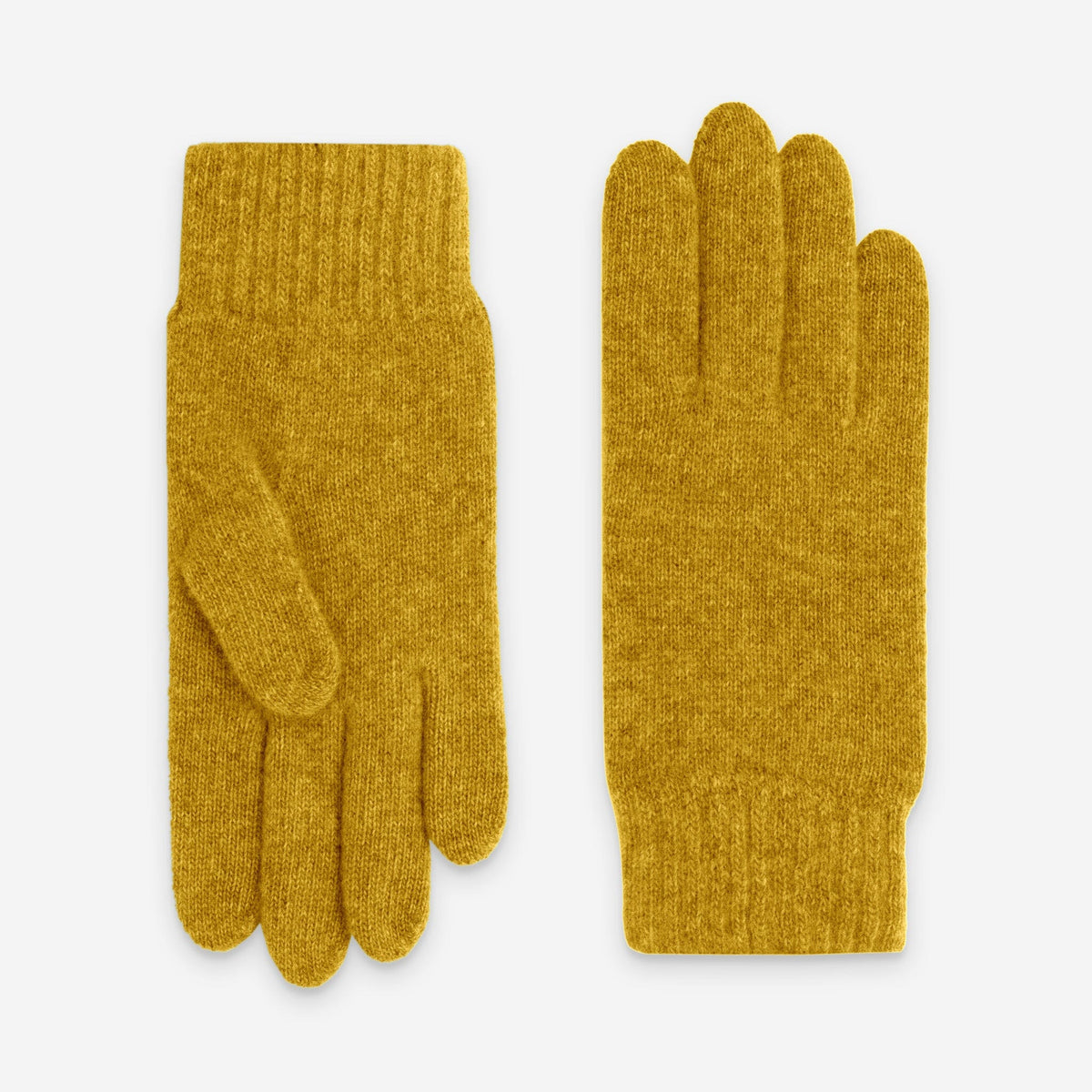 Gants homme 90% laine merino 10% cachemire-33003NF Gants laine homme Glove Story Golden Yellow TU