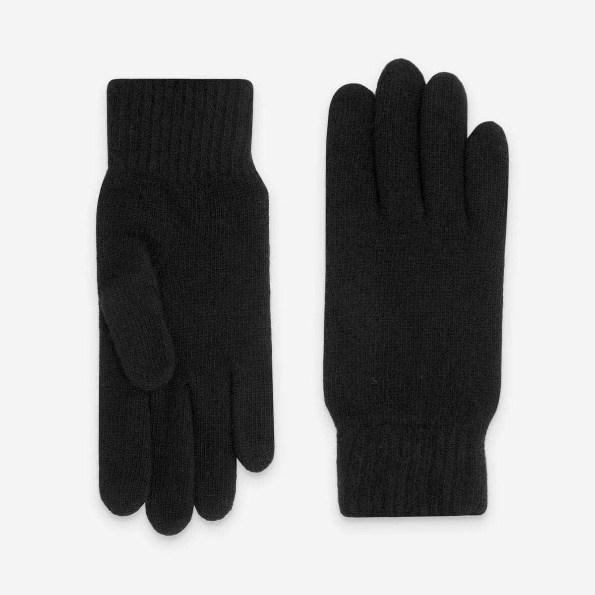 Gants homme 90% laine merino 10% cachemire-33003NF Gants laine homme Glove Story Noir TU