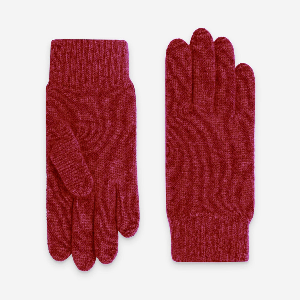 Gants homme 90% laine merino 10% cachemire-33003NF Gants laine homme Glove Story Rouge TU