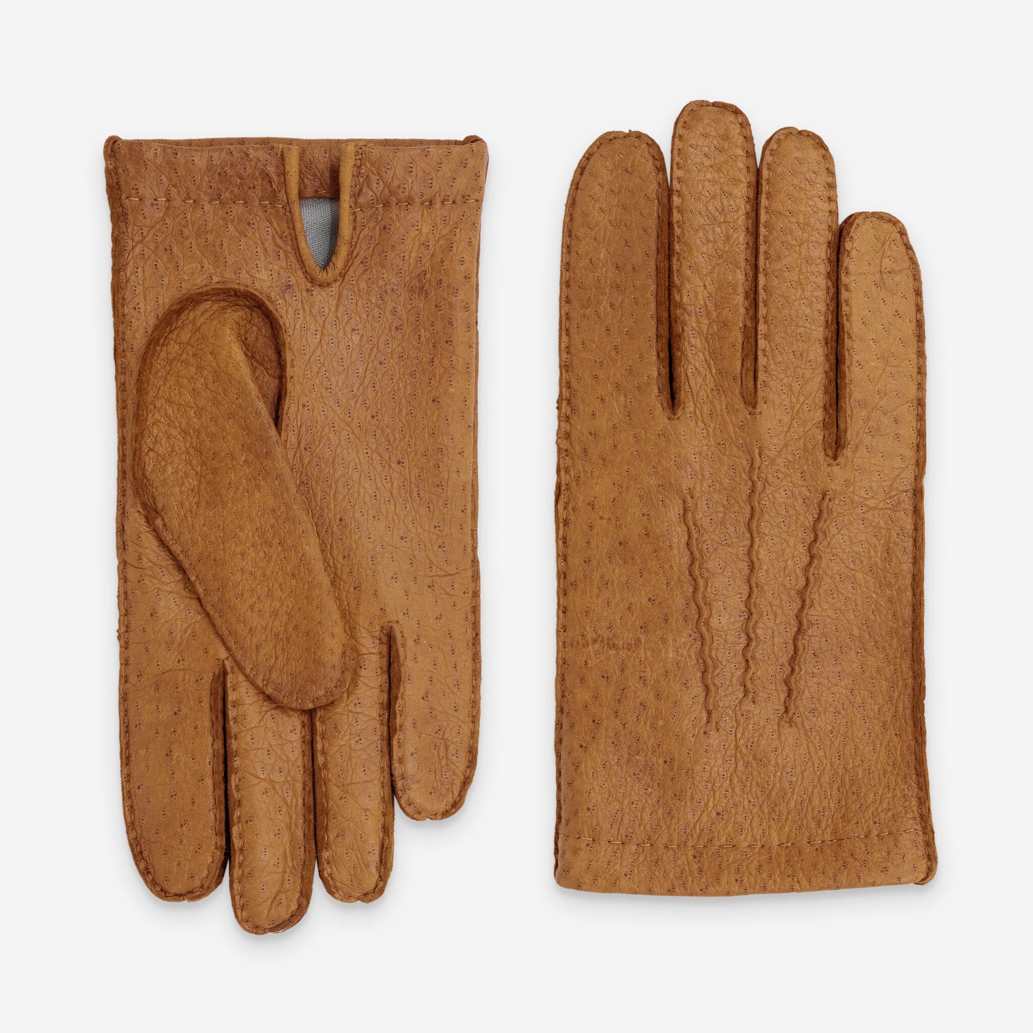 Gants homme Pecari-100% doublure soie-22056SN Gants cuir homme prestige Glove Story Cork 7.5