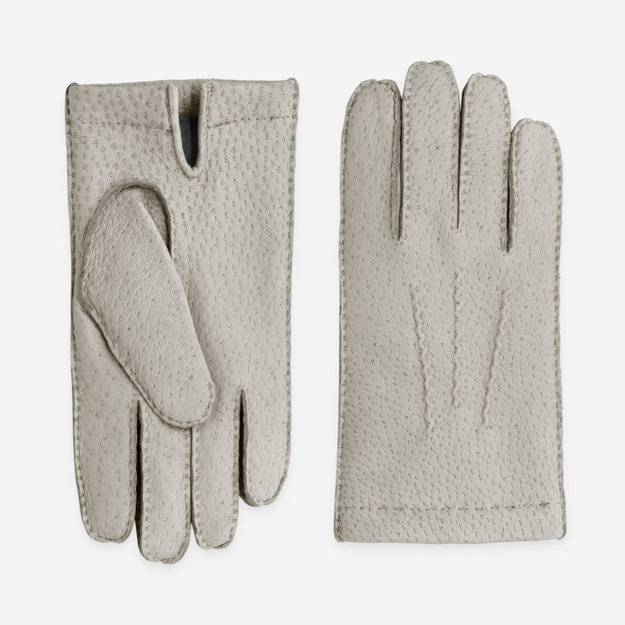 Gants homme pecari double 100% cachemire-22055CA Gants cuir homme prestige Glove Story Panama 7.5